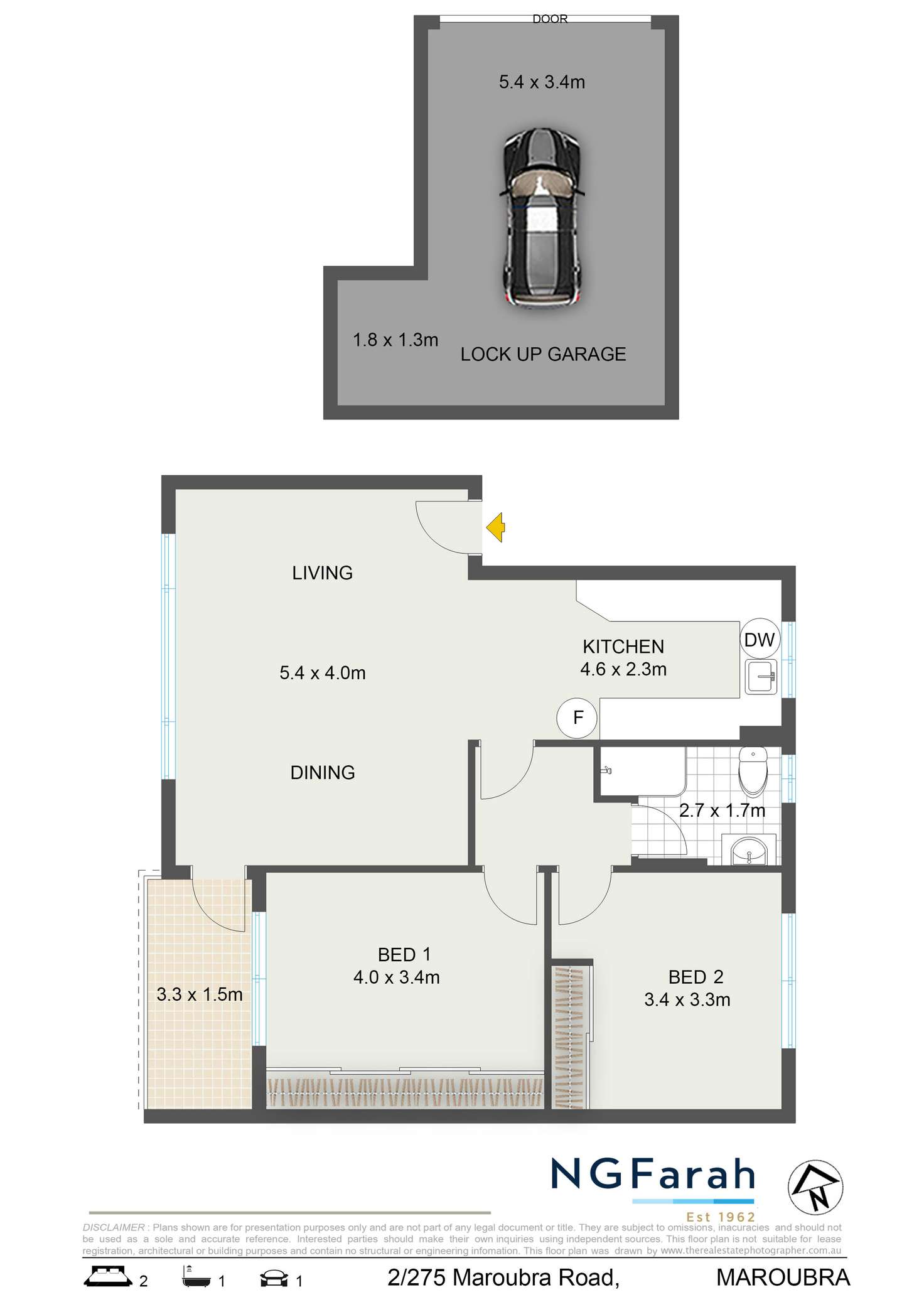 Floorplan of Homely apartment listing, 2/275-277 Maroubra Road, Maroubra NSW 2035
