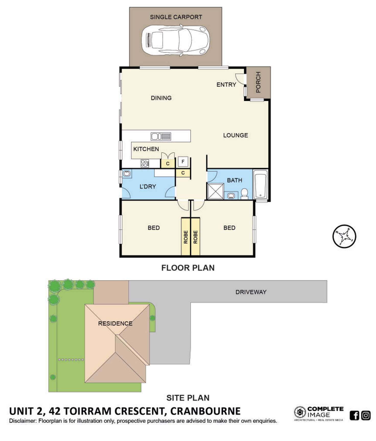 Floorplan of Homely house listing, 42A Toirram Crescent, Cranbourne VIC 3977