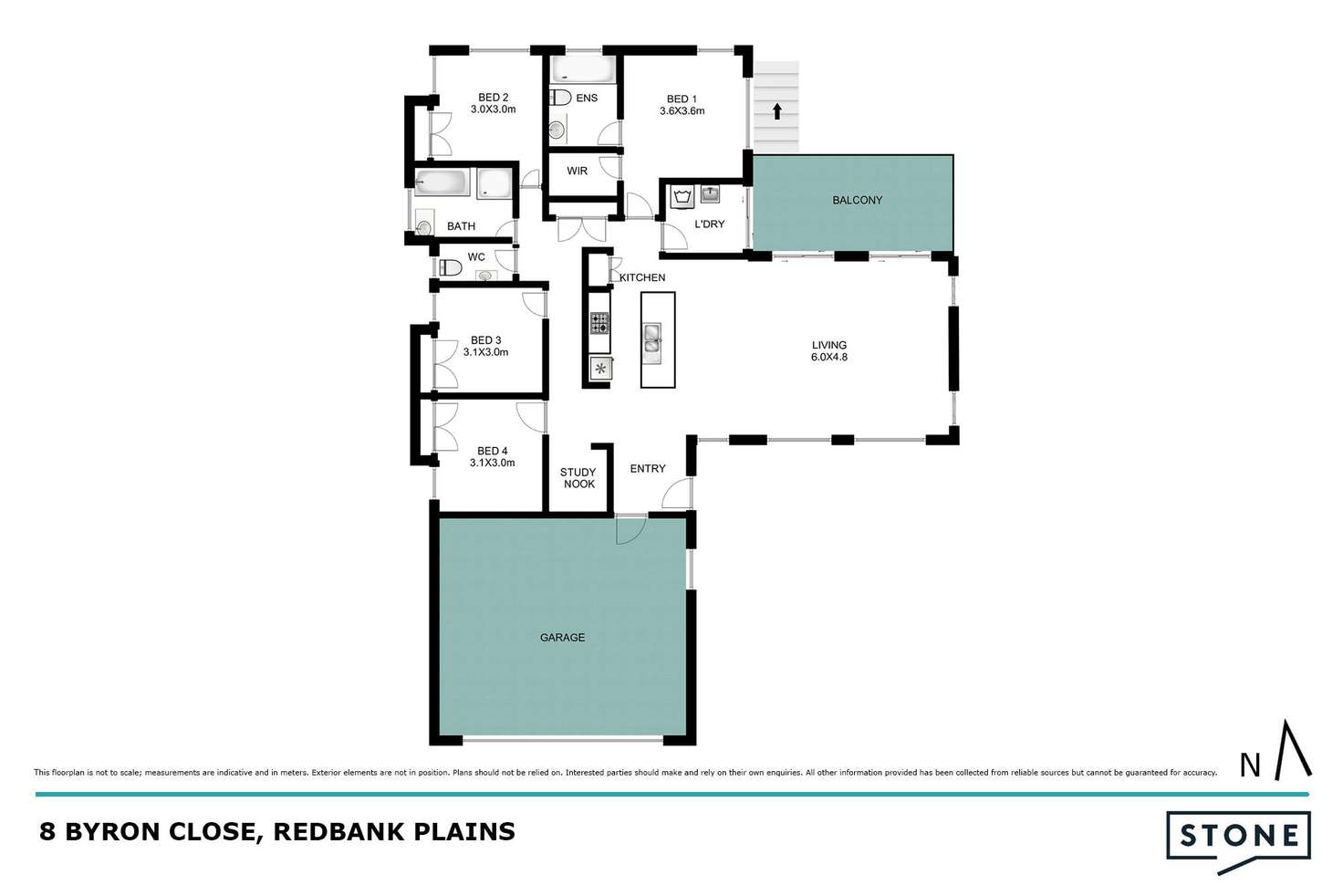 Floorplan of Homely house listing, 8 Byron Close, Redbank Plains QLD 4301