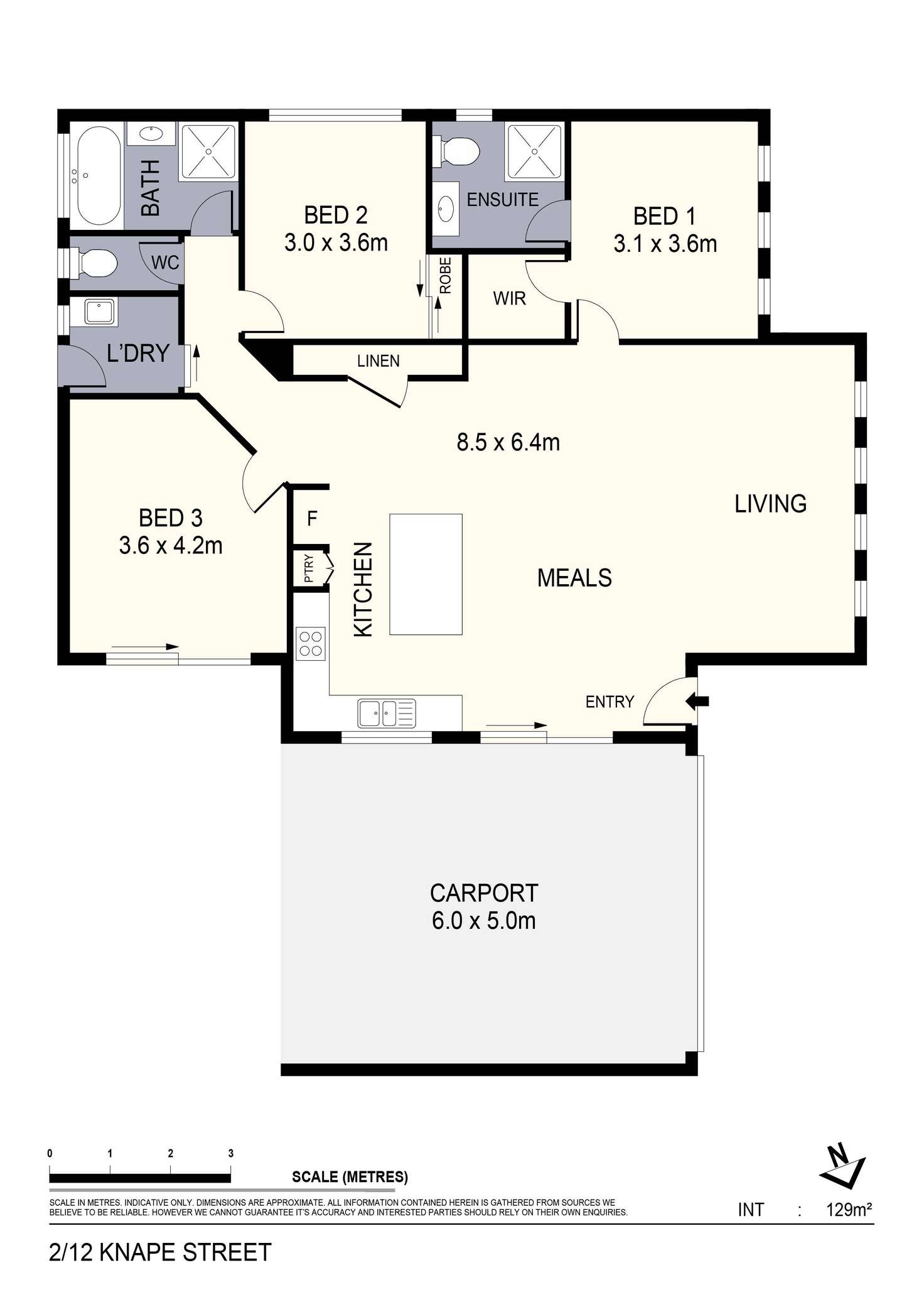 Floorplan of Homely unit listing, 2/12 Knape Street, Long Gully VIC 3550