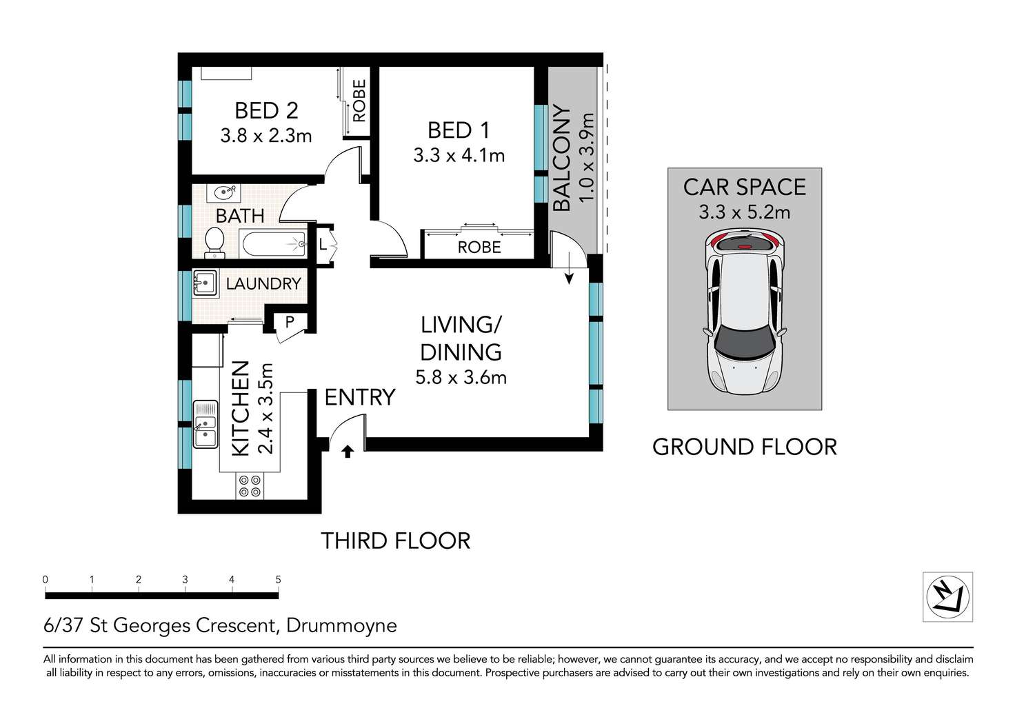 Floorplan of Homely apartment listing, 6/37 St Georges Crescent, Drummoyne NSW 2047