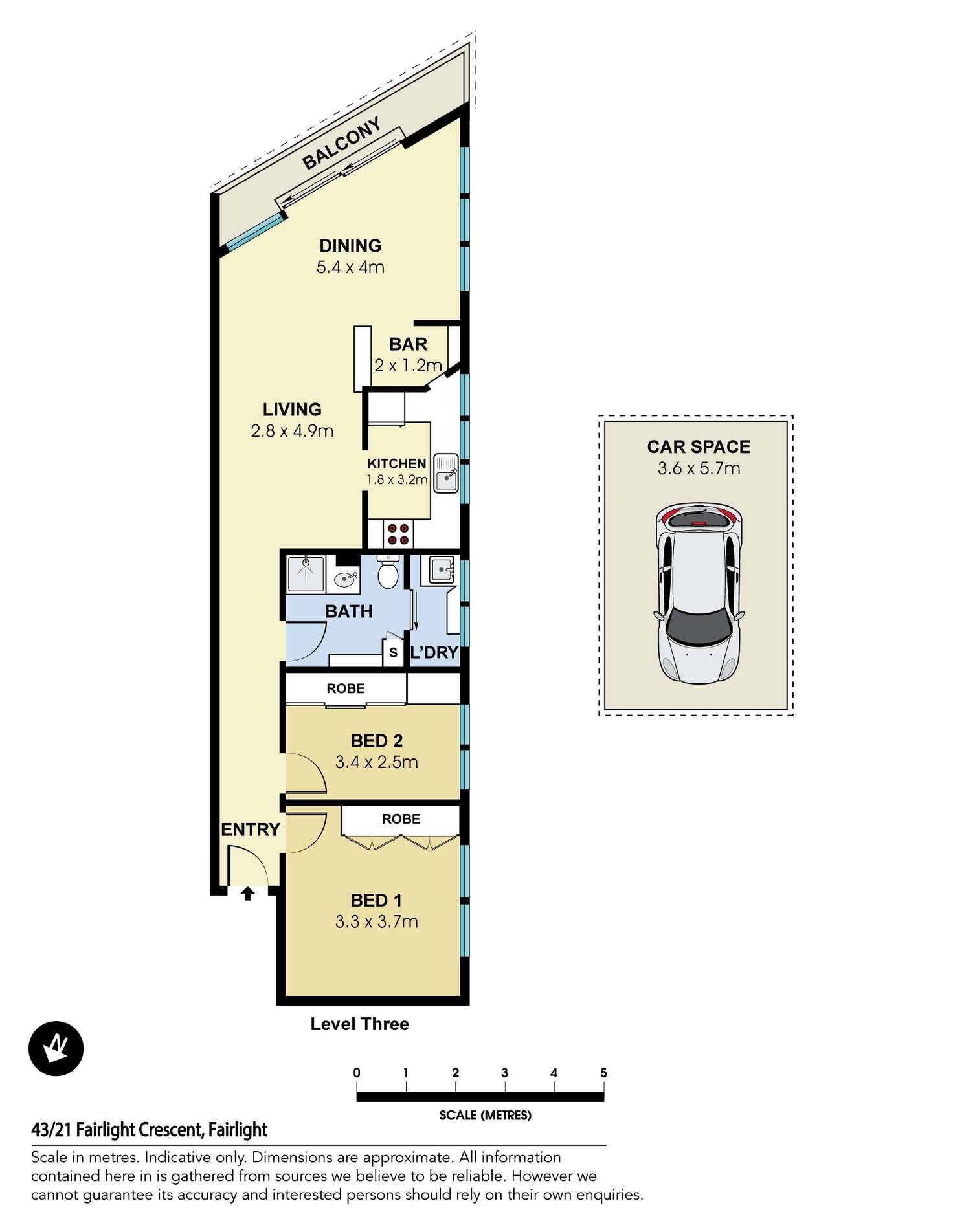 Floorplan of Homely apartment listing, 43/21 Fairlight Crescent, Fairlight NSW 2094