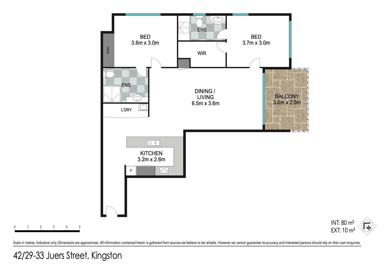 Floorplan of Homely unit listing, Level 2/42/29 Juers Street, Kingston QLD 4114