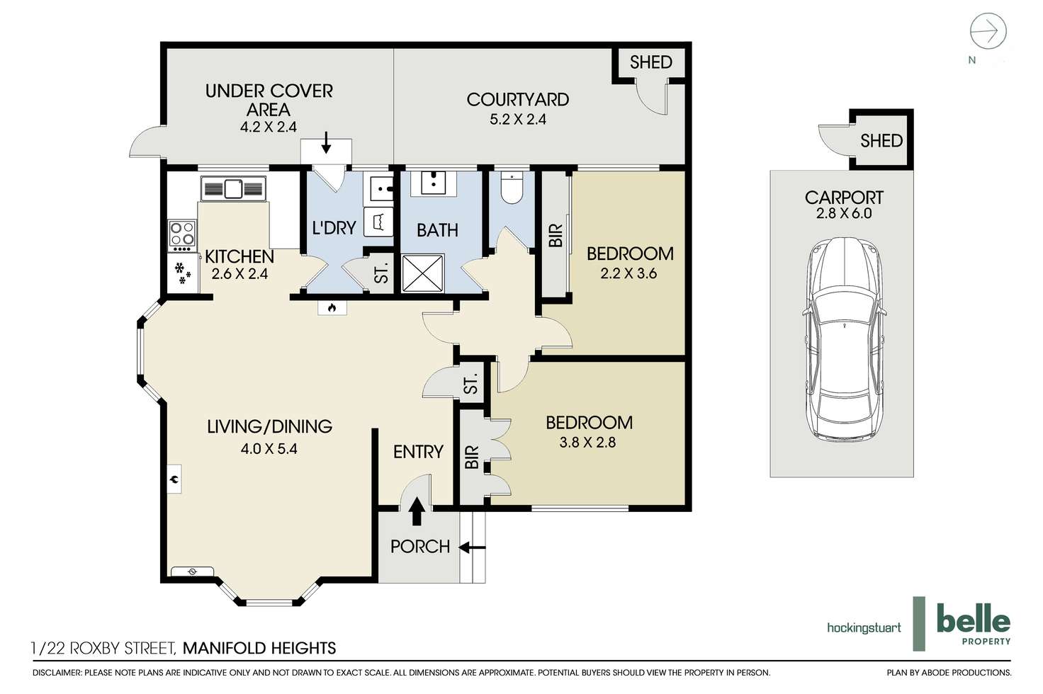 Floorplan of Homely unit listing, 1/22 Roxby Street, Manifold Heights VIC 3218