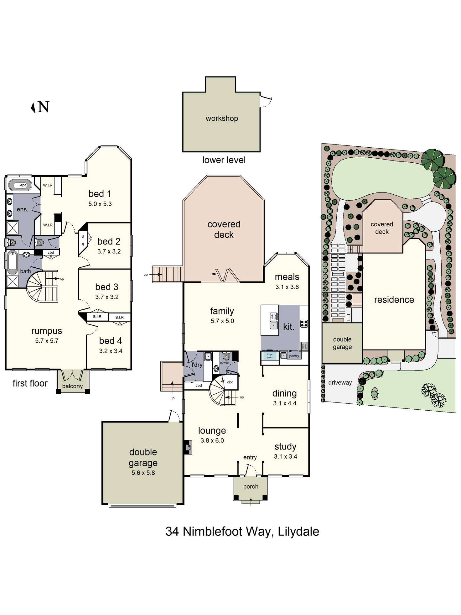 Floorplan of Homely house listing, 34 Nimblefoot Way, Lilydale VIC 3140