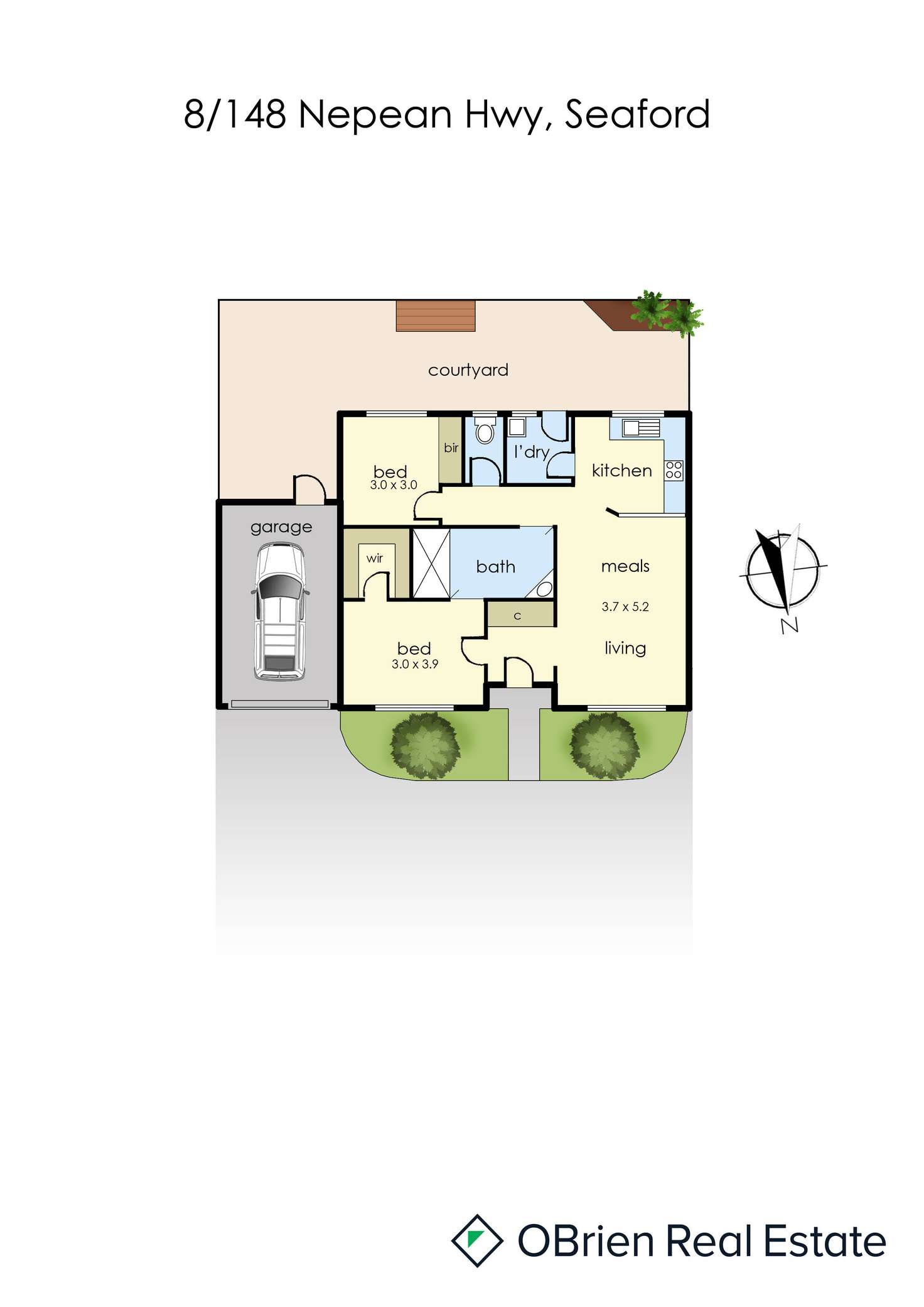Floorplan of Homely unit listing, 8/148 Nepean Highway, Seaford VIC 3198