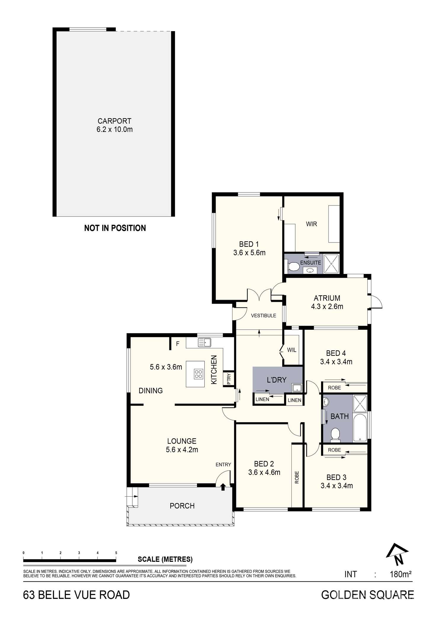 Floorplan of Homely house listing, 63 Belle Vue Road, Golden Square VIC 3555