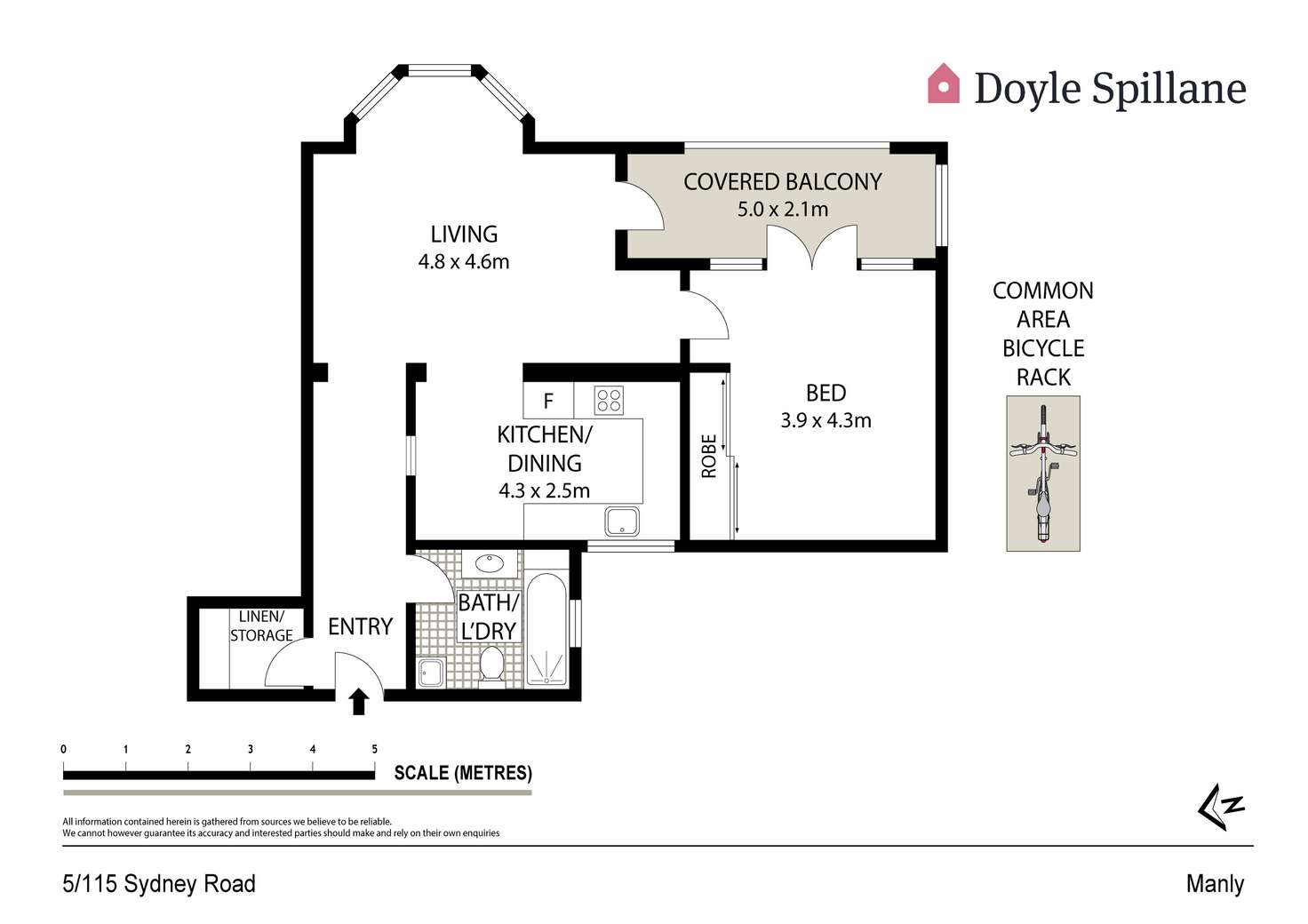 Floorplan of Homely apartment listing, 5/115 Sydney Road, Manly NSW 2095
