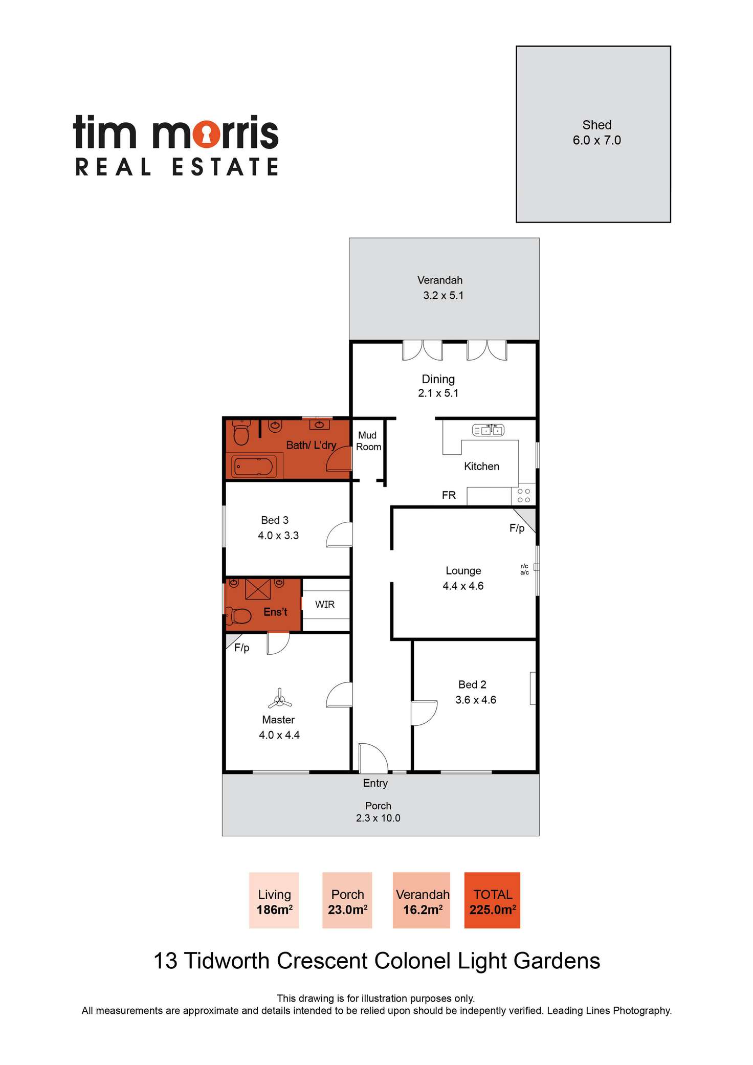 Floorplan of Homely house listing, 13 Tidworth Crescent, Colonel Light Gardens SA 5041