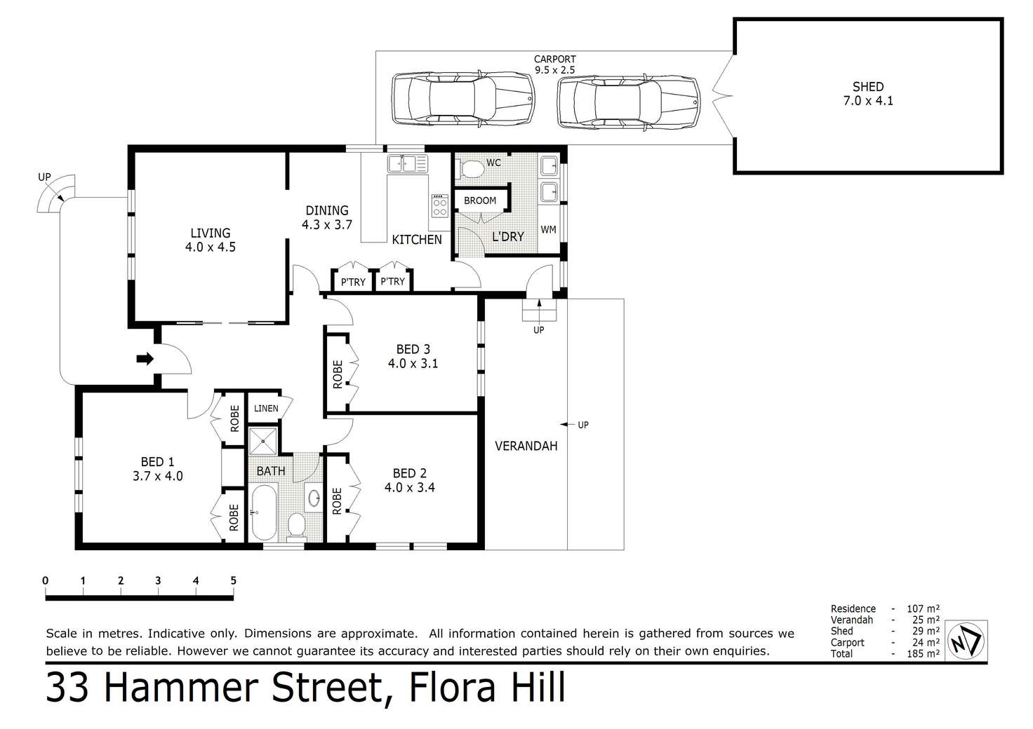 Floorplan of Homely house listing, 33 Hammer Street, Flora Hill VIC 3550