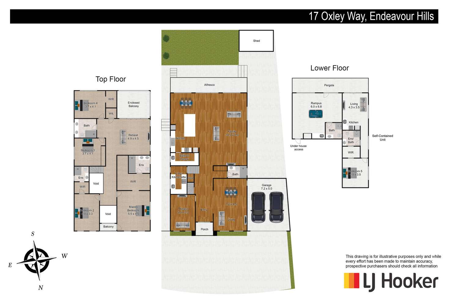 Floorplan of Homely house listing, 17 Oxley Way, Endeavour Hills VIC 3802