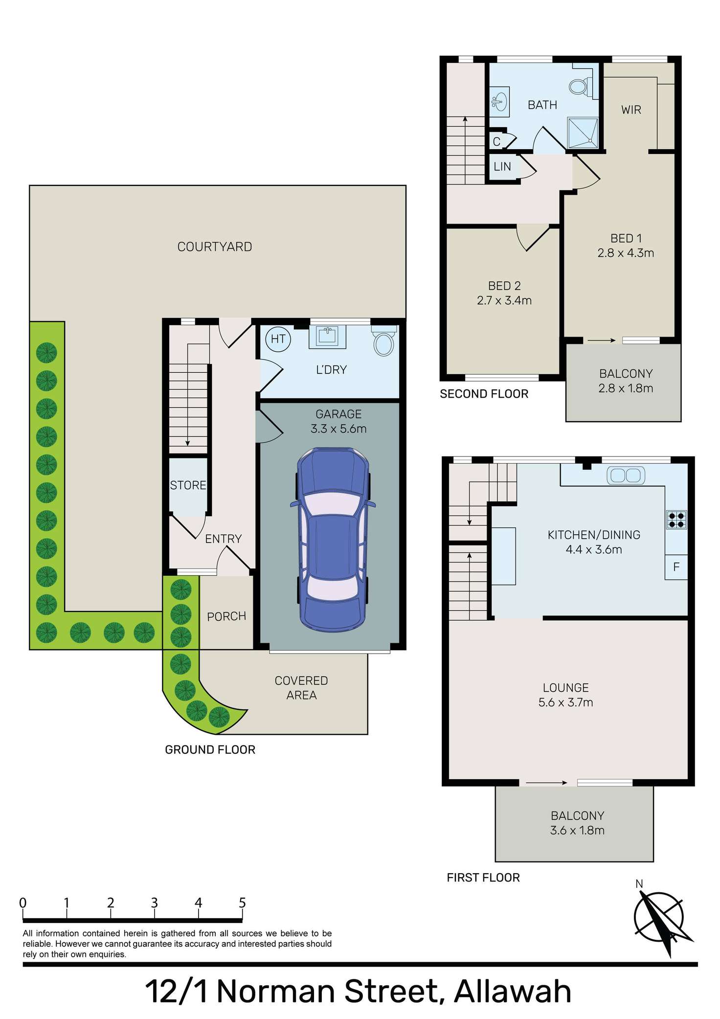 Floorplan of Homely townhouse listing, 12/1 Norman Street, Allawah NSW 2218
