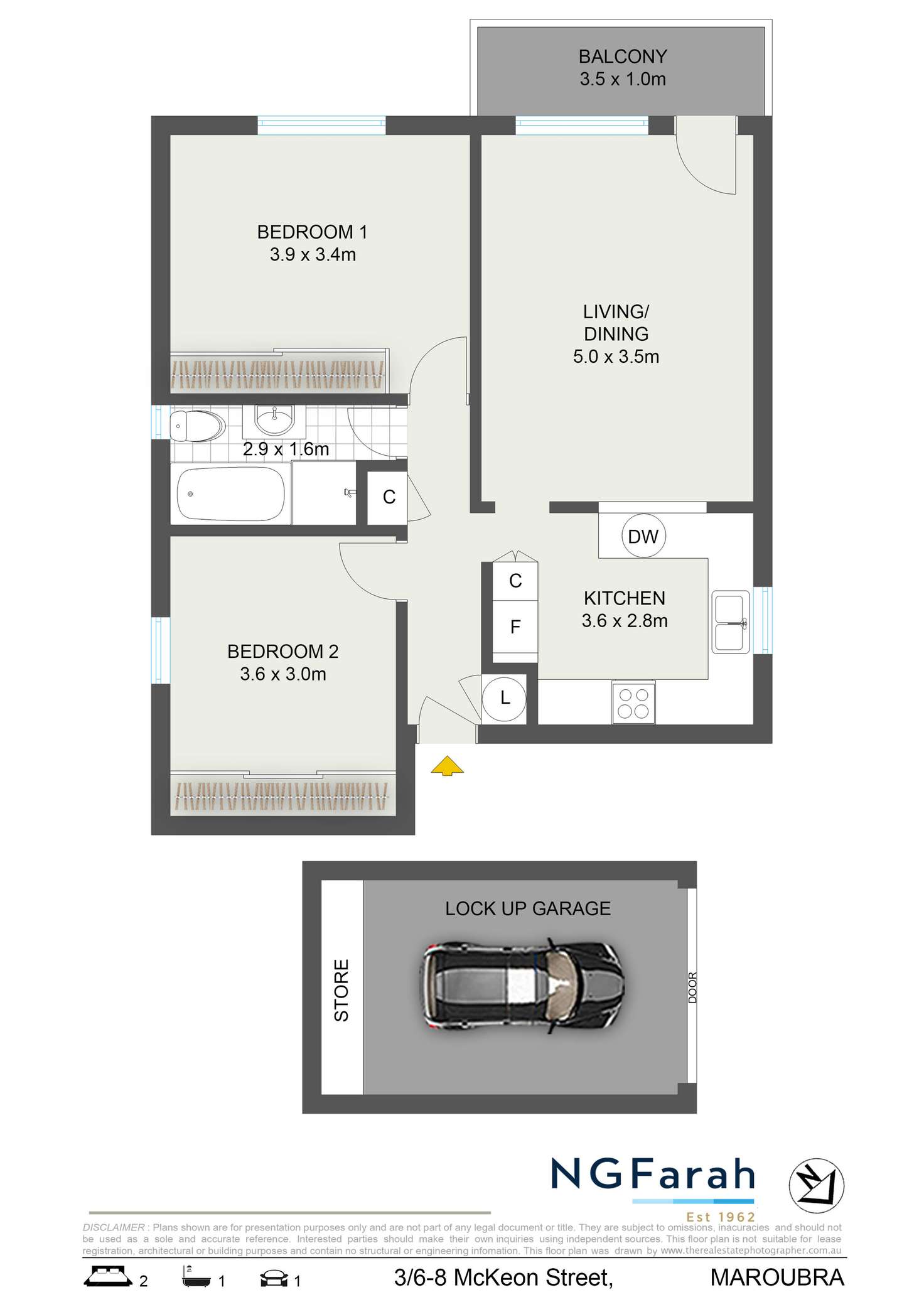 Floorplan of Homely apartment listing, 3/6-8 McKeon Street, Maroubra NSW 2035