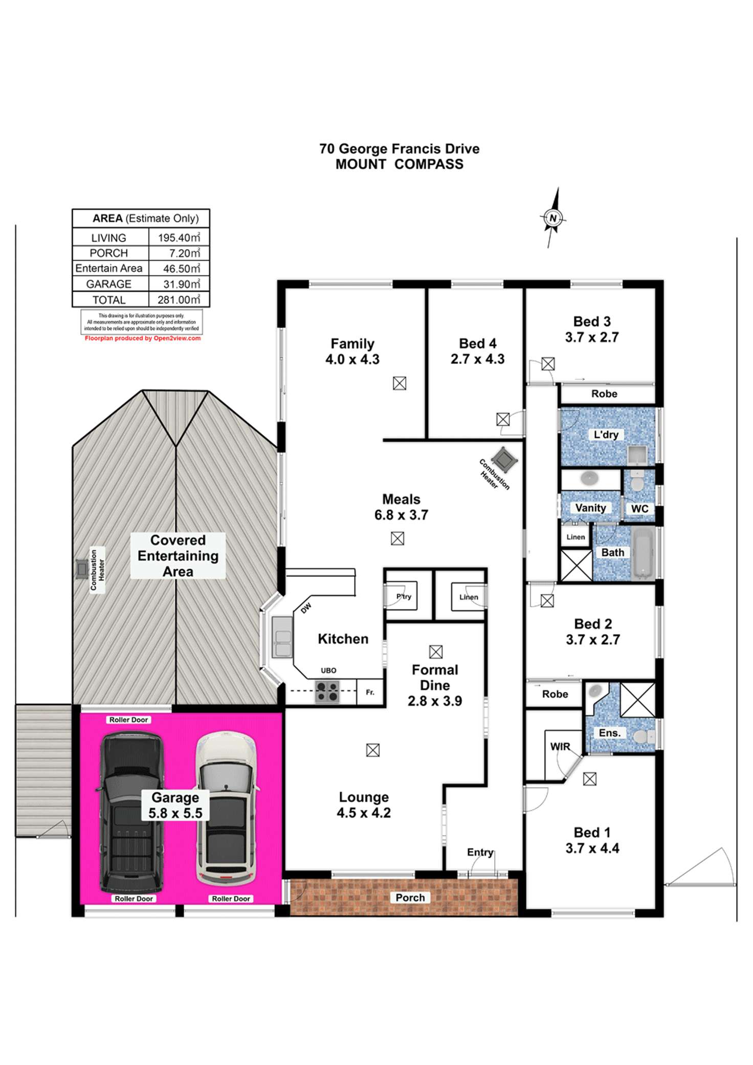 Floorplan of Homely house listing, 70 George Francis Drive, Mount Compass SA 5210