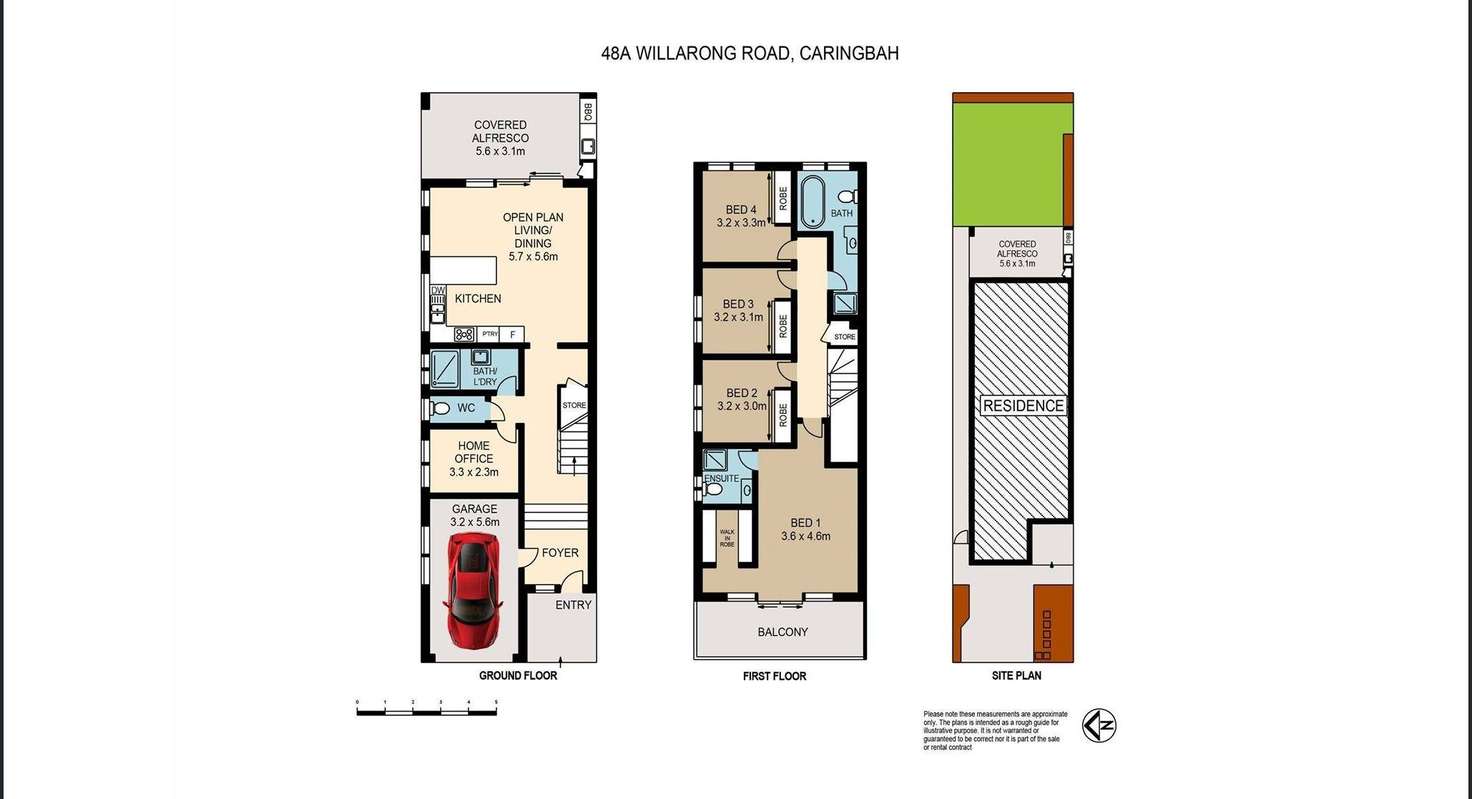 Floorplan of Homely semiDetached listing, 48A Willarong Road, Caringbah NSW 2229