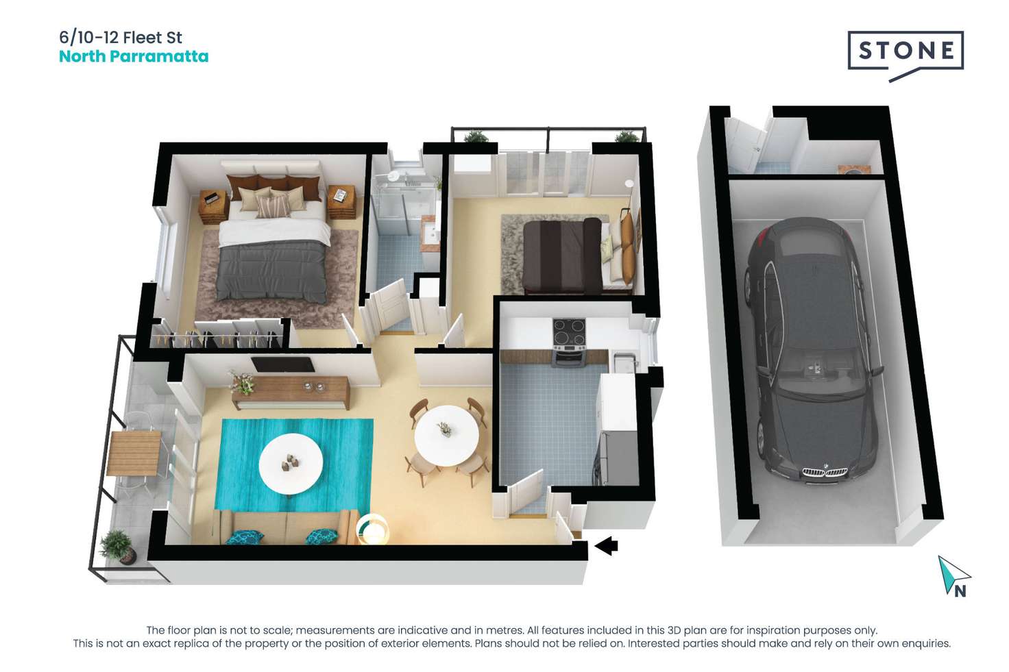 Floorplan of Homely apartment listing, 6/10-12 Fleet Street, North Parramatta NSW 2151