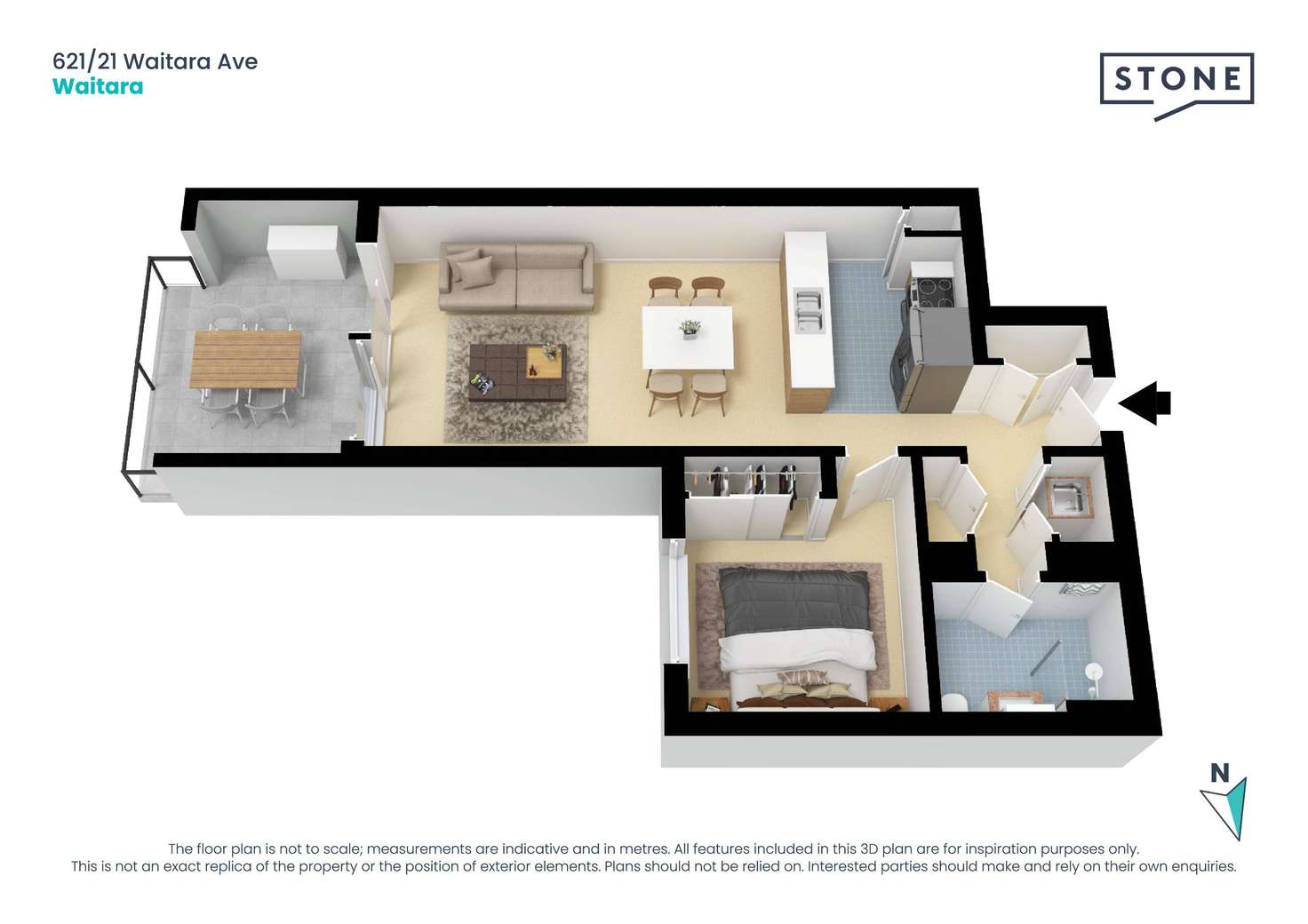 Floorplan of Homely apartment listing, 621/21-37 Waitara Avenue, Waitara NSW 2077