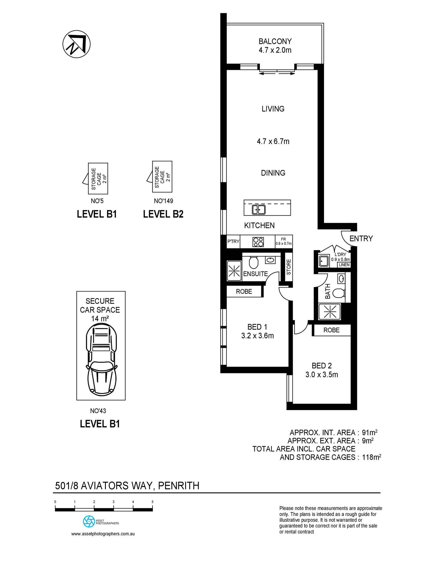 Floorplan of Homely apartment listing, 501/8 Aviators Way, Penrith NSW 2750