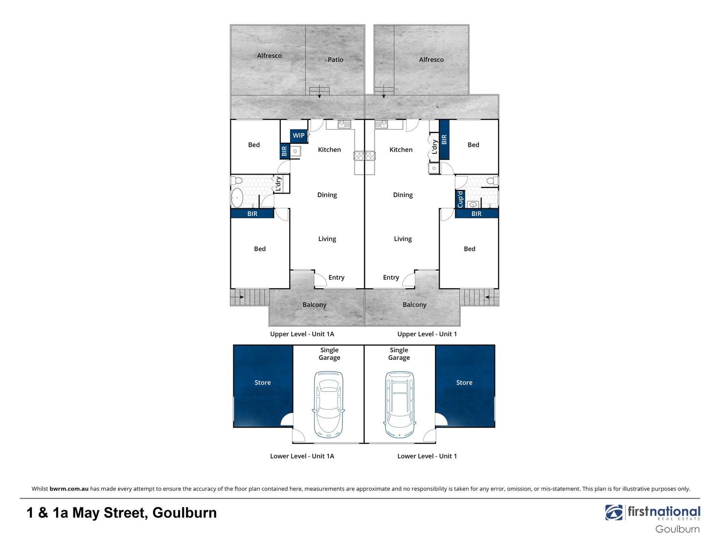 Floorplan of Homely house listing, 1 & 1a May Street, Goulburn NSW 2580