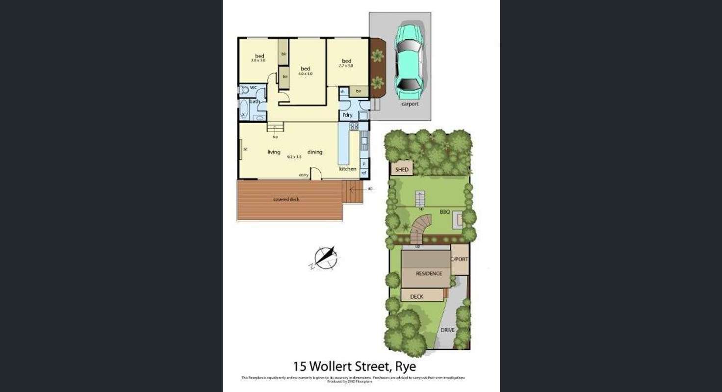 Floorplan of Homely house listing, 15 Wollert Street, Rye VIC 3941