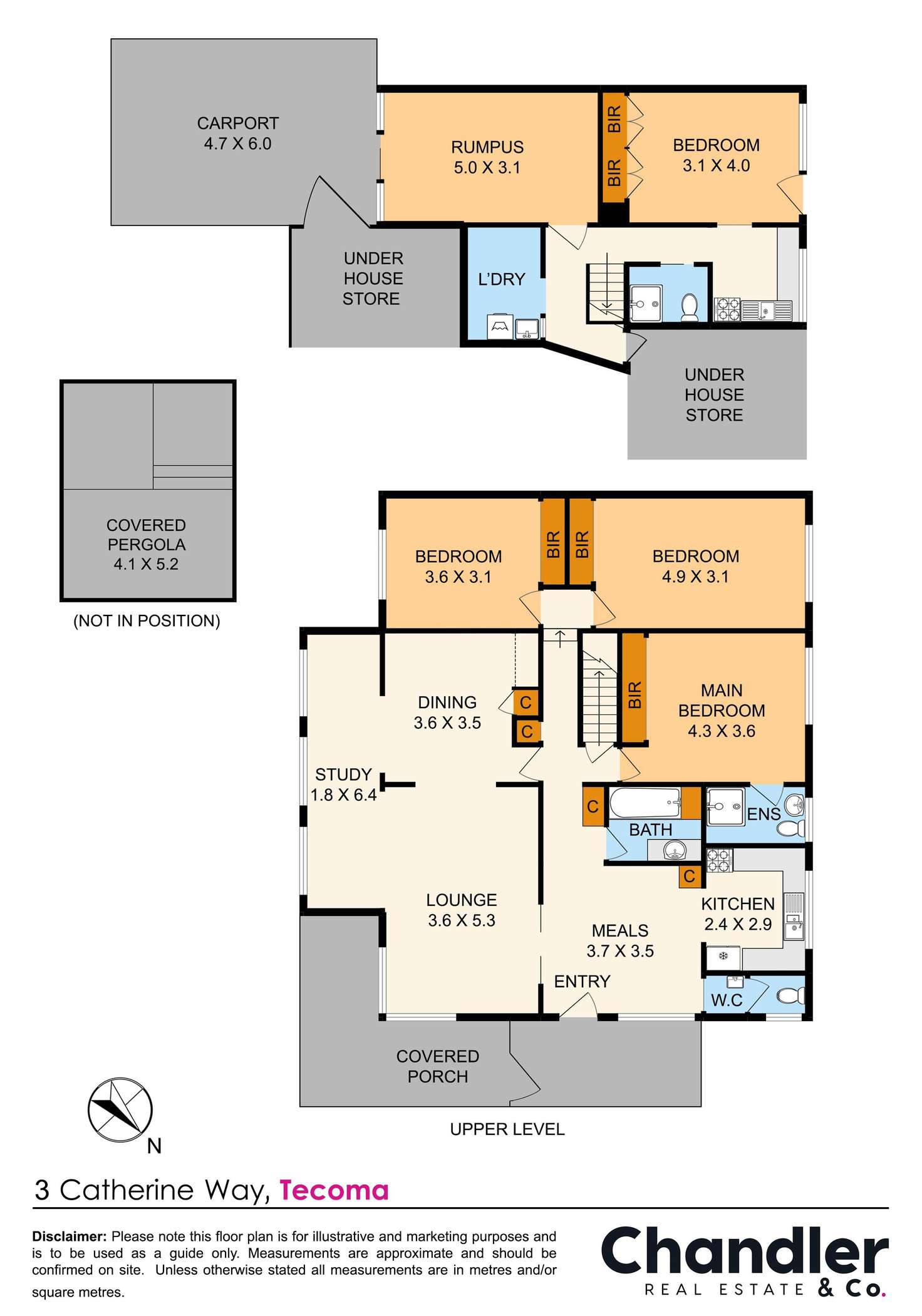 Floorplan of Homely house listing, 3 Catherine Way, Tecoma VIC 3160