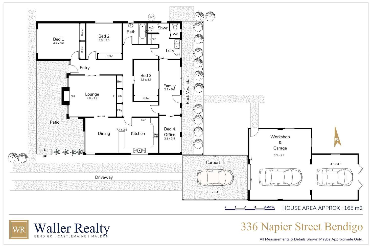 Floorplan of Homely house listing, 336 Napier Street, Bendigo VIC 3550