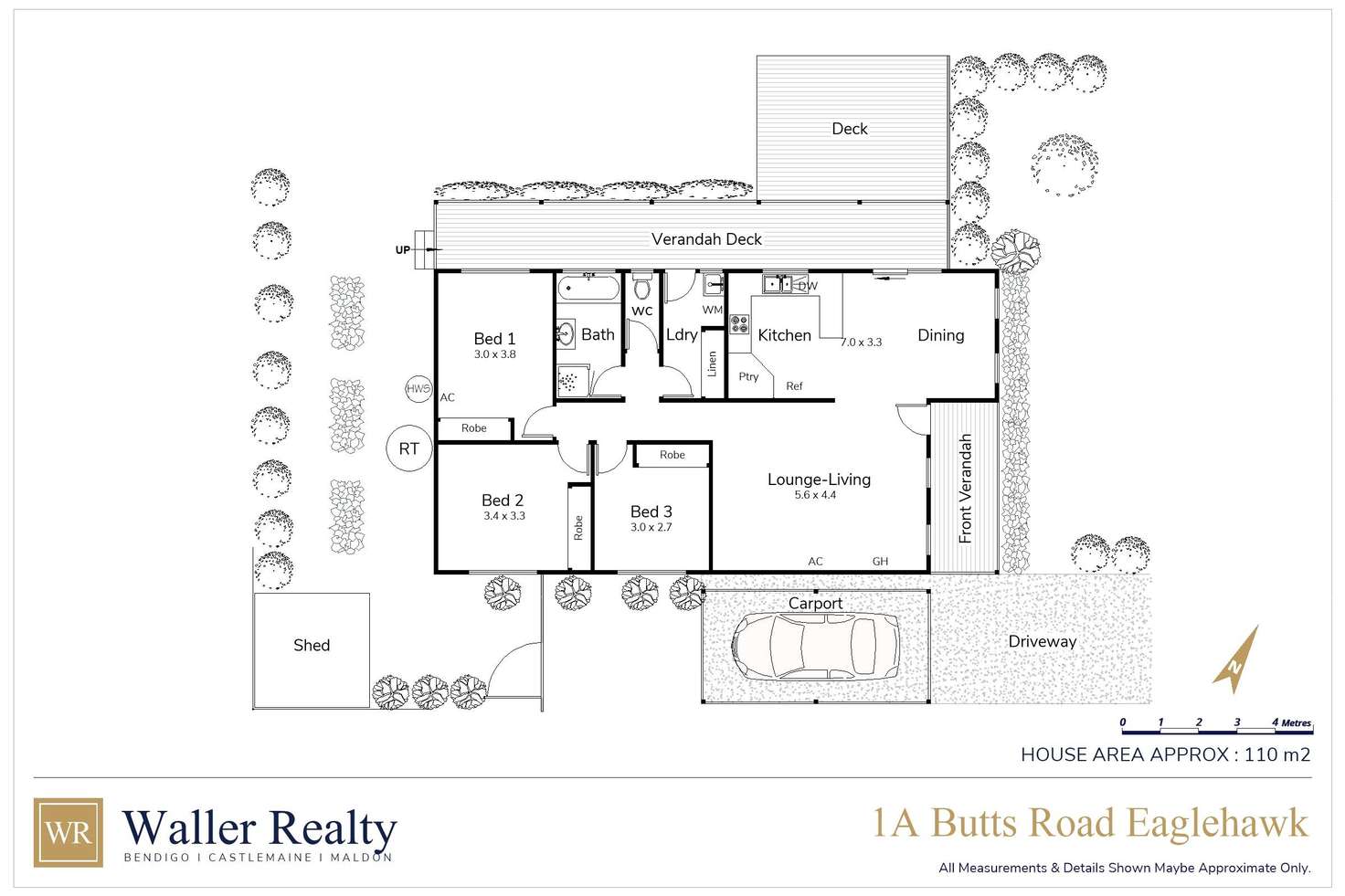 Floorplan of Homely house listing, 1A Butts Road, Eaglehawk VIC 3556