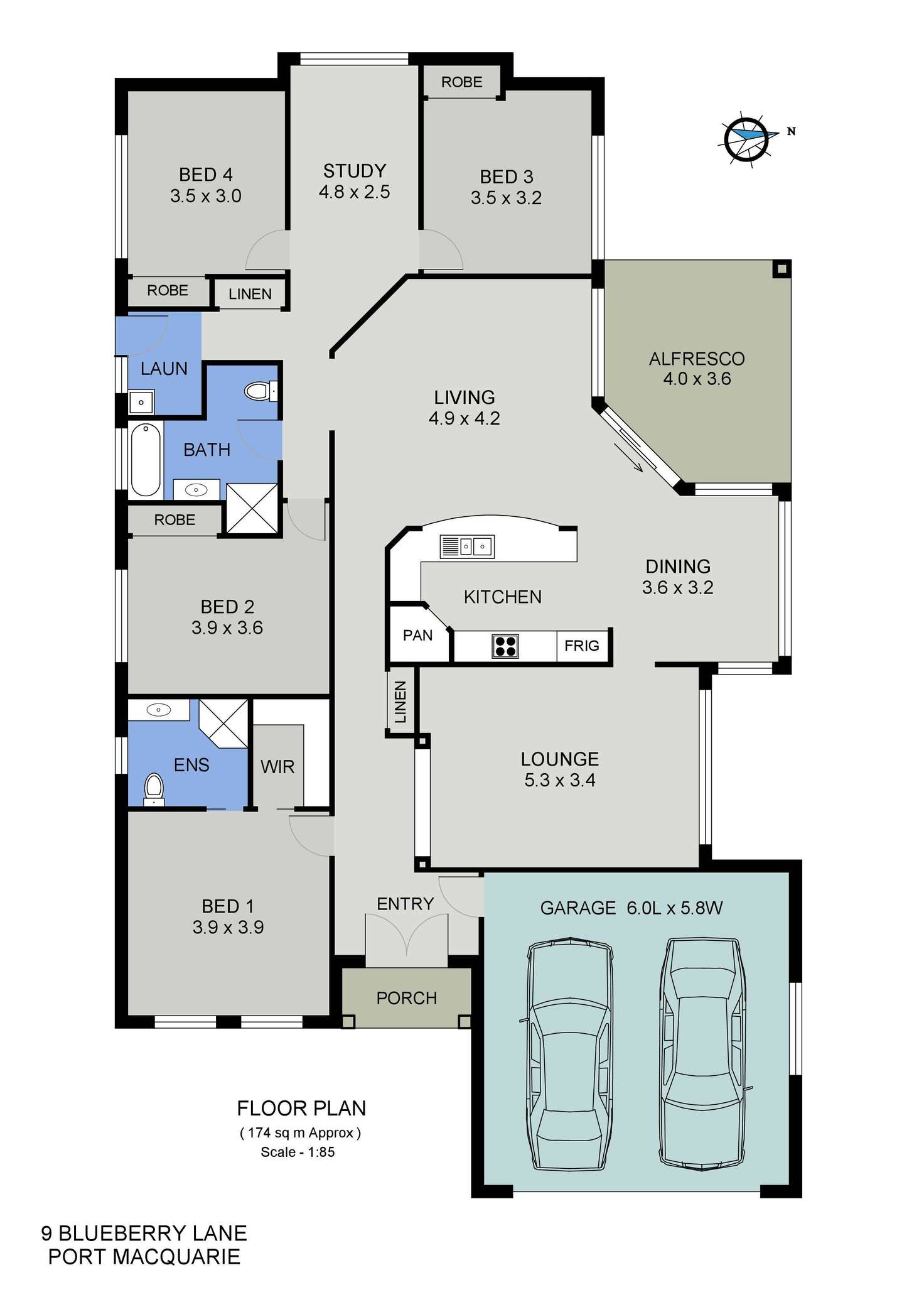 Floorplan of Homely house listing, 9 Blueberry Lane, Port Macquarie NSW 2444