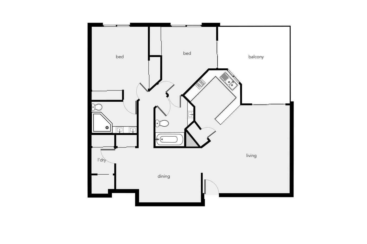 Floorplan of Homely apartment listing, 256/12-21 Gregory Street, Westcourt QLD 4870