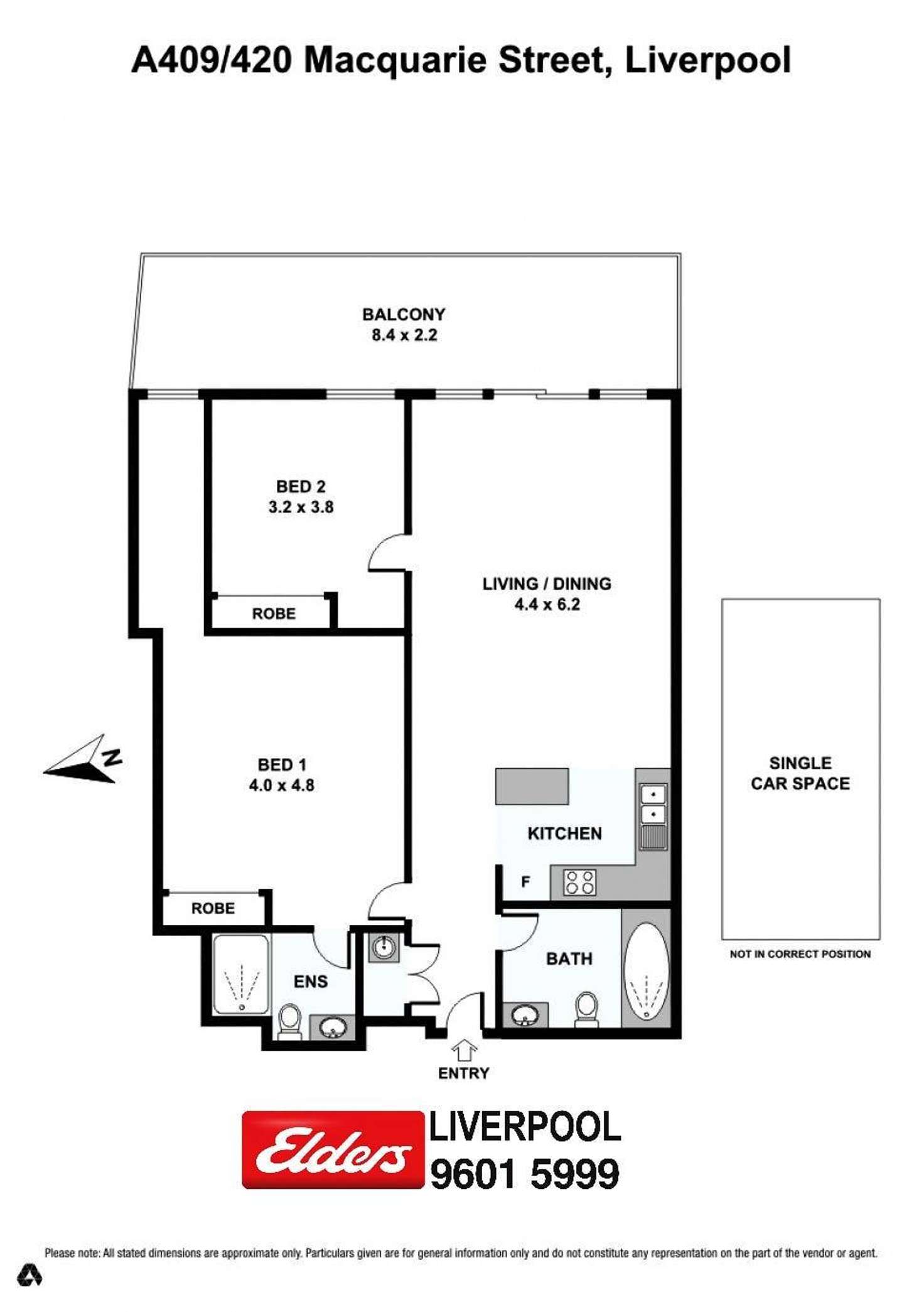 Floorplan of Homely unit listing, 409/420 Macquarie Street, Liverpool NSW 2170