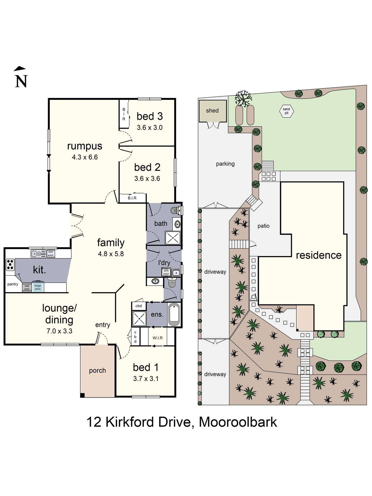 Floorplan of Homely house listing, 12 Kirkford Drive, Mooroolbark VIC 3138