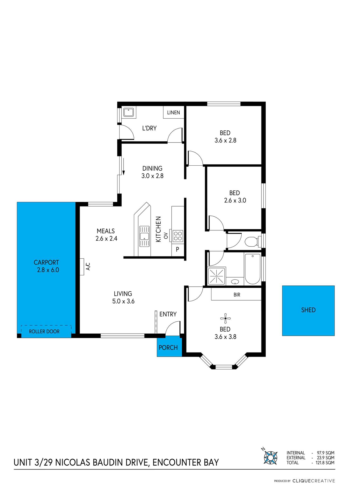 Floorplan of Homely unit listing, 3/29 Nicolas Baudin Drive, Encounter Bay SA 5211