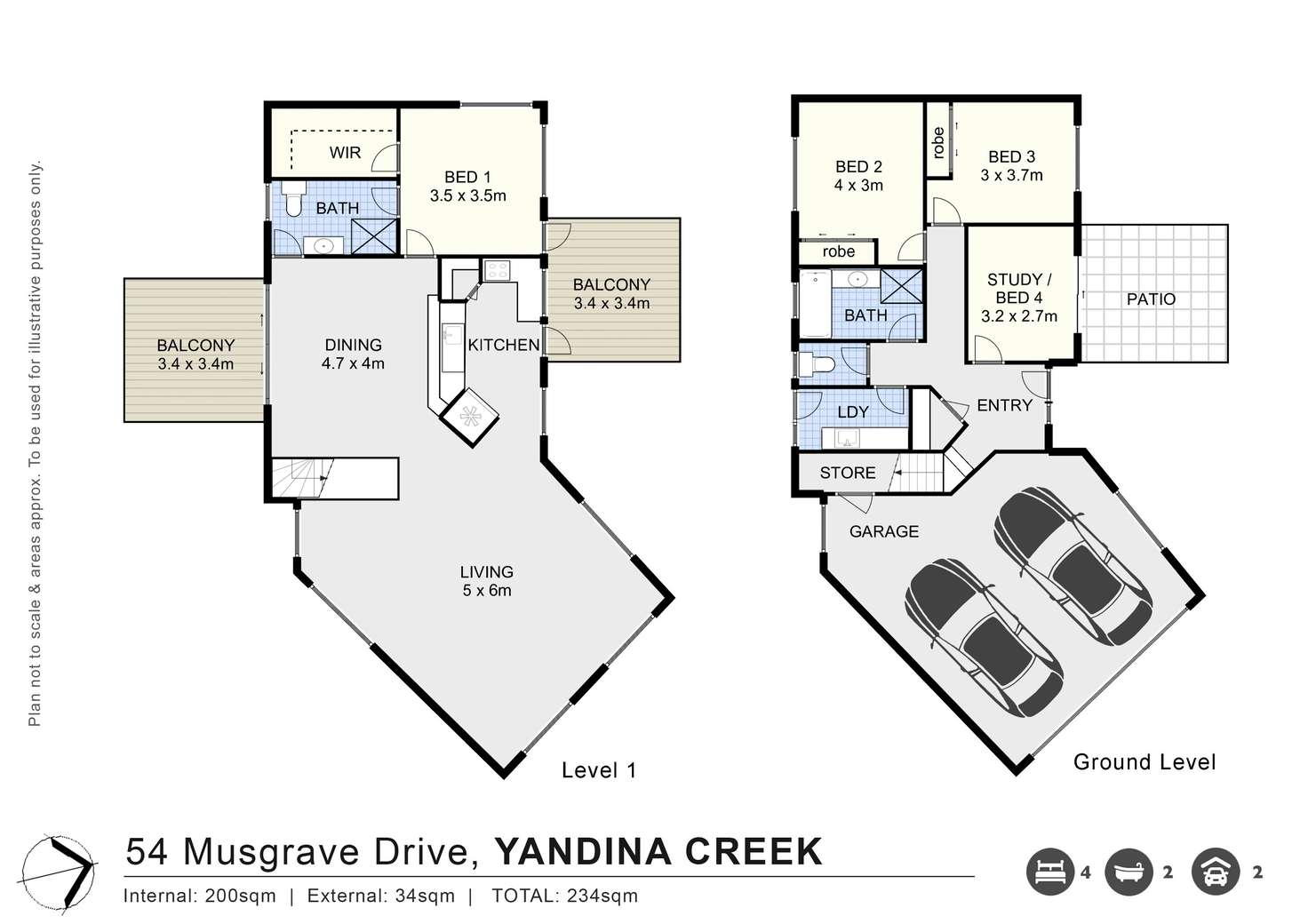 Floorplan of Homely house listing, 54 Musgrave Drive, Yandina Creek QLD 4561
