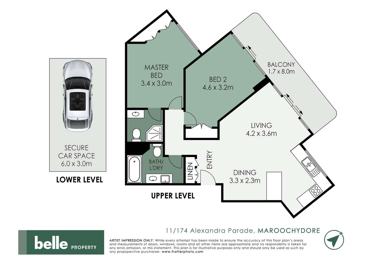 Floorplan of Homely apartment listing, 11/174 Alexandra Parade, Alexandra Headland QLD 4572