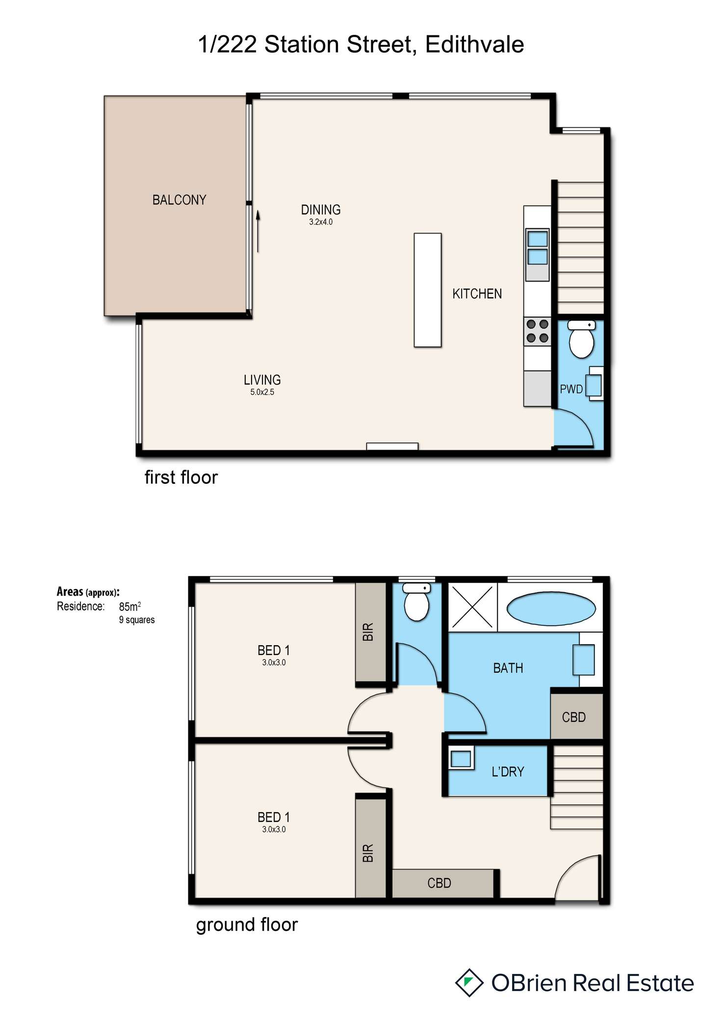 Floorplan of Homely unit listing, 1/222-223 Station Street, Edithvale VIC 3196