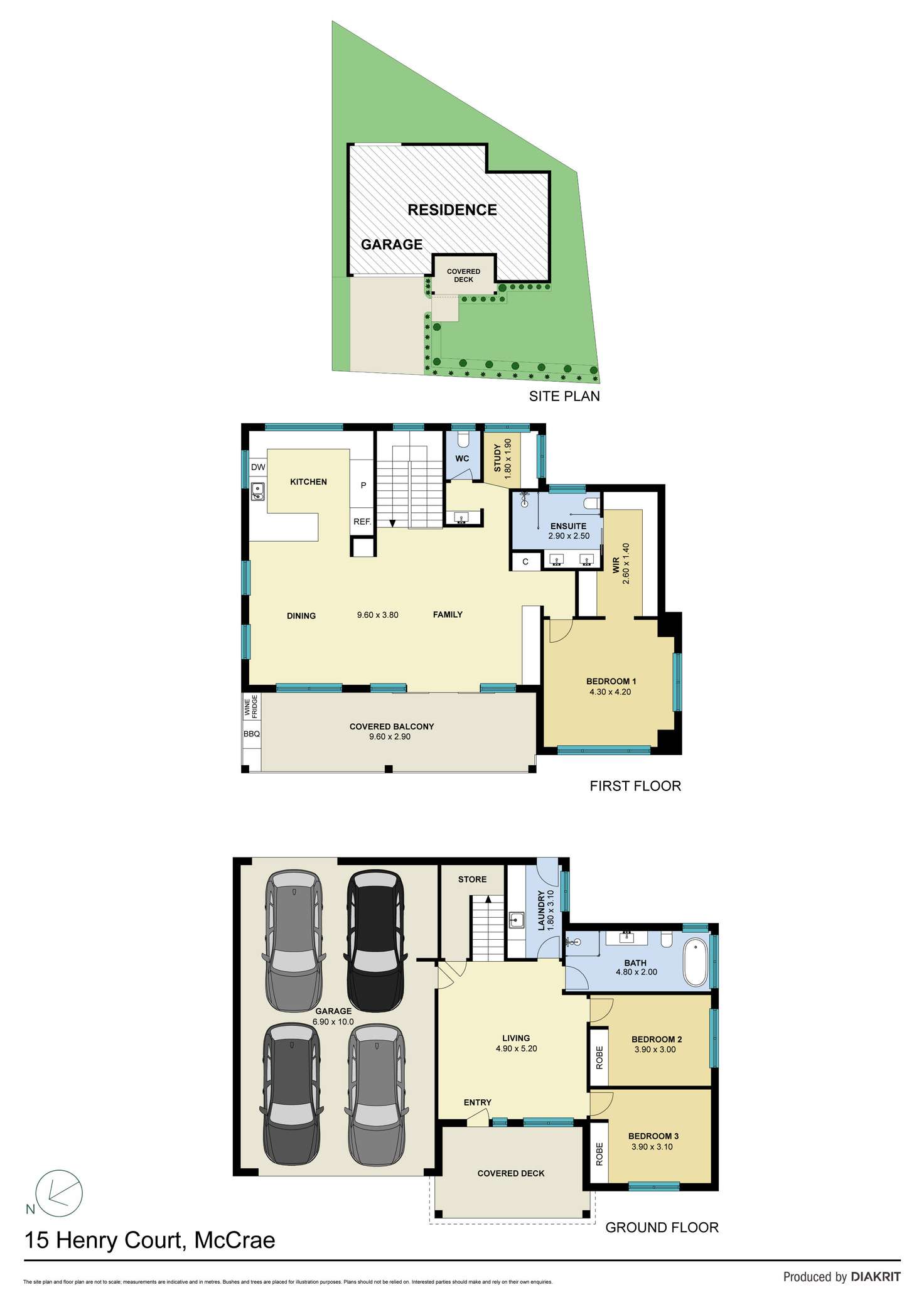 Floorplan of Homely house listing, 15 Henry Court, Mccrae VIC 3938