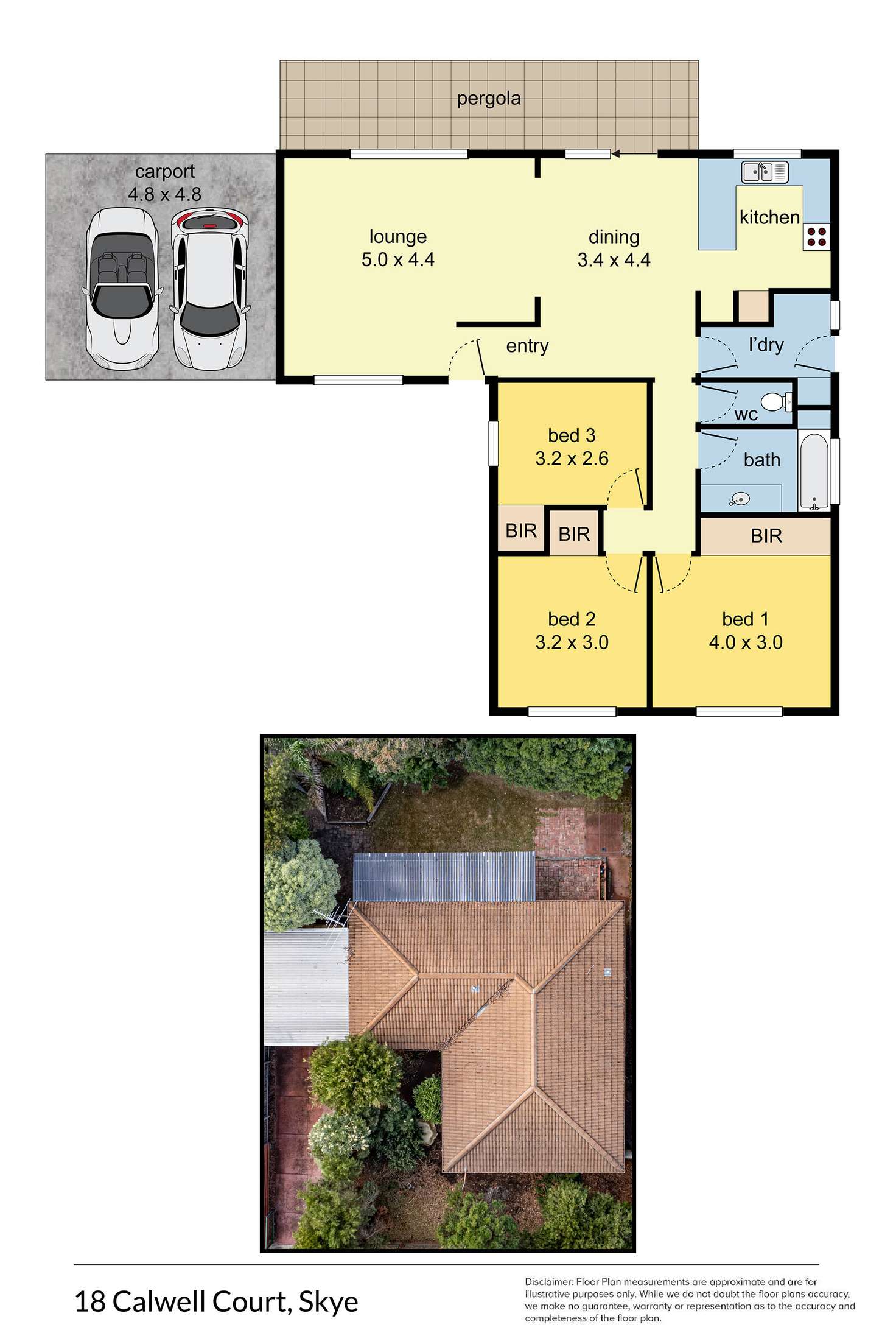 Floorplan of Homely house listing, 18 Calwell Court, Skye VIC 3977