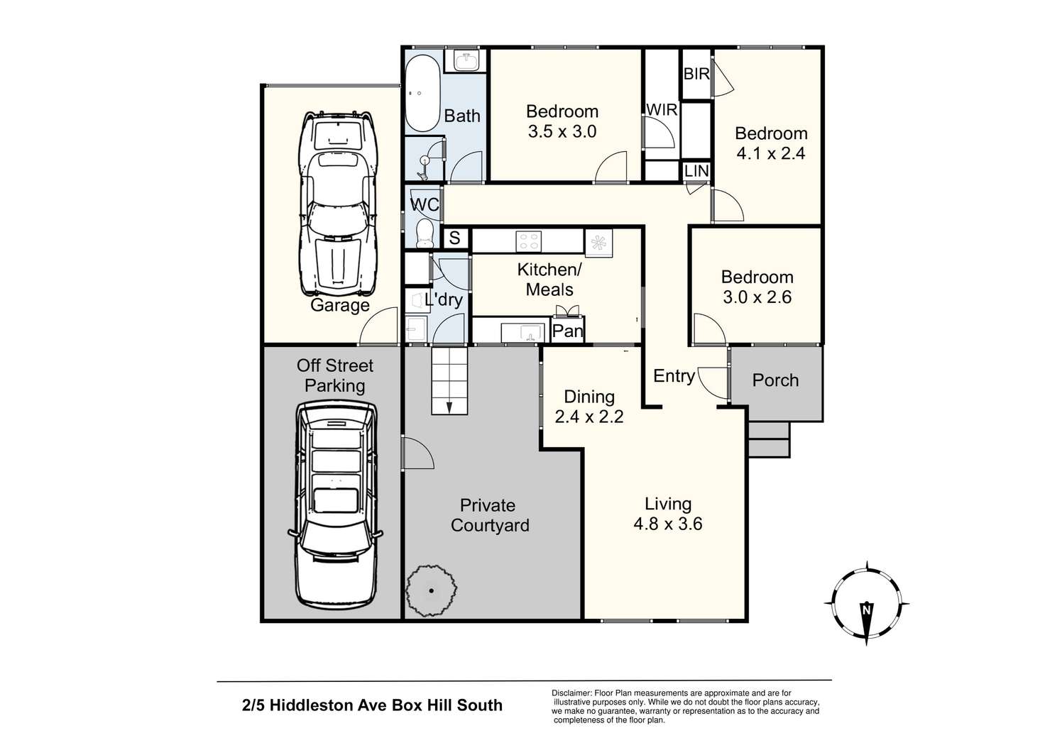 Floorplan of Homely unit listing, 2/5 Hiddleston Avenue, Box Hill South VIC 3128