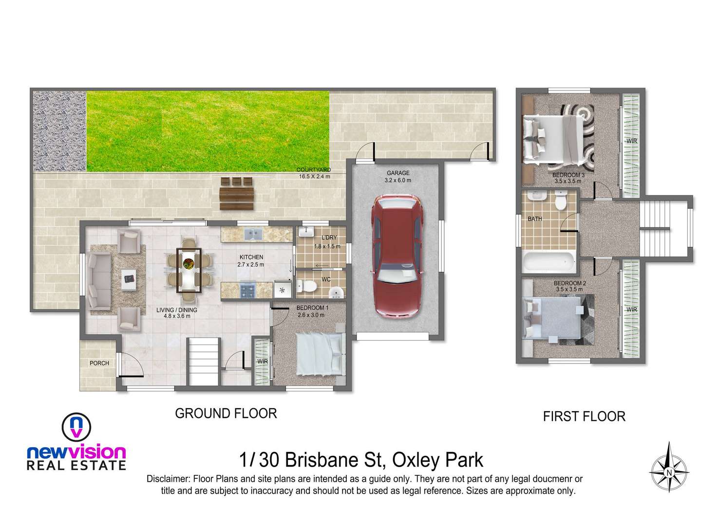 Floorplan of Homely townhouse listing, 1/30 Brisbane Street, Oxley Park NSW 2760