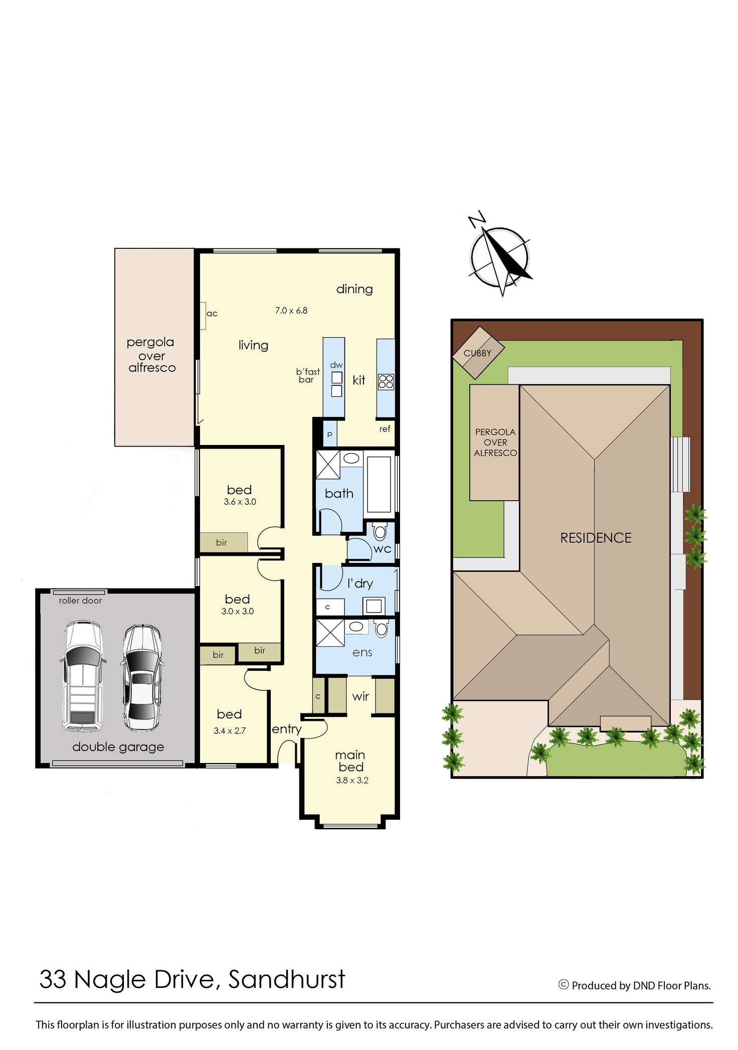 Floorplan of Homely house listing, 33 Nagle Drive, Sandhurst VIC 3977