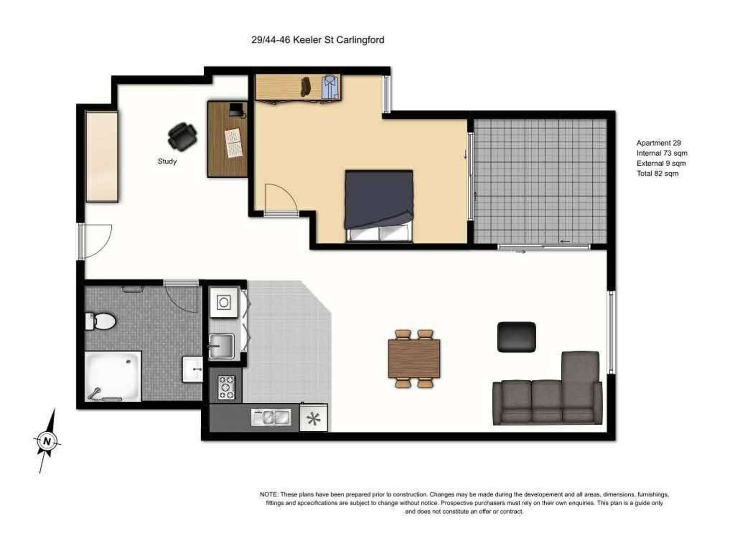 Floorplan of Homely apartment listing, 29/44-46 Keeler Street, Carlingford NSW 2118