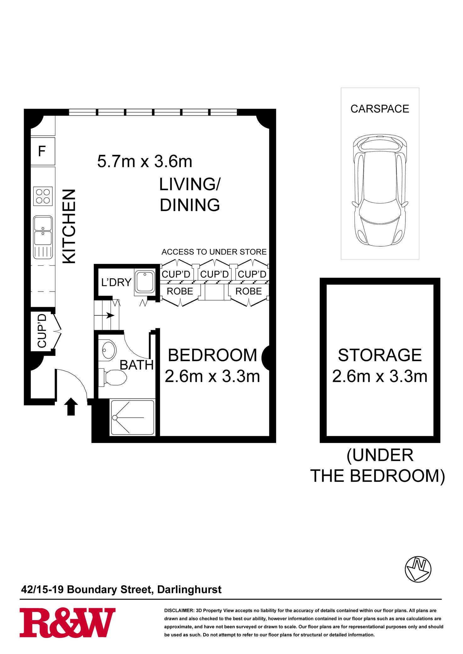 Floorplan of Homely apartment listing, 42/15-19 Boundary Street, Darlinghurst NSW 2010