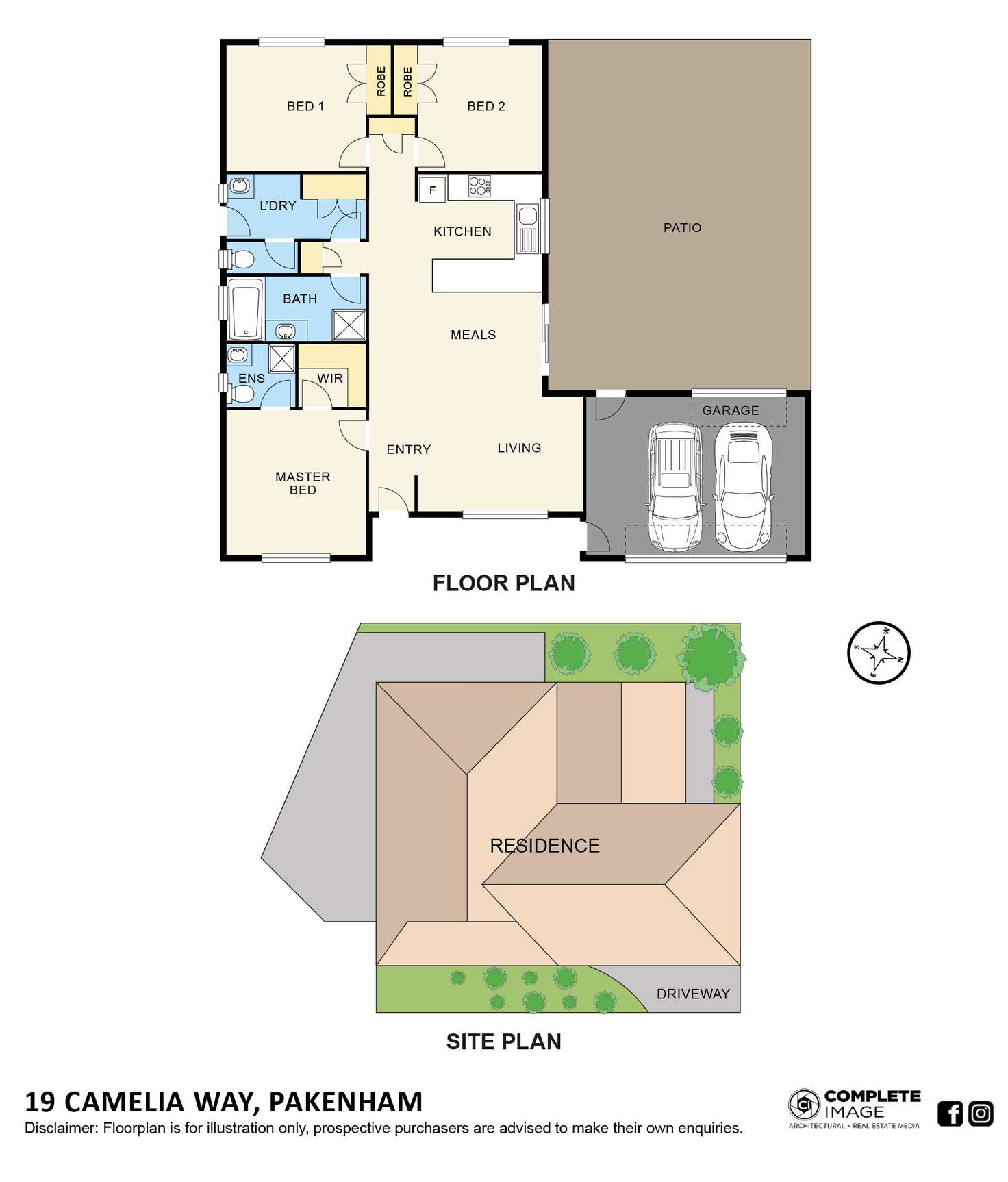 Floorplan of Homely house listing, 19 Camelia Way, Pakenham VIC 3810