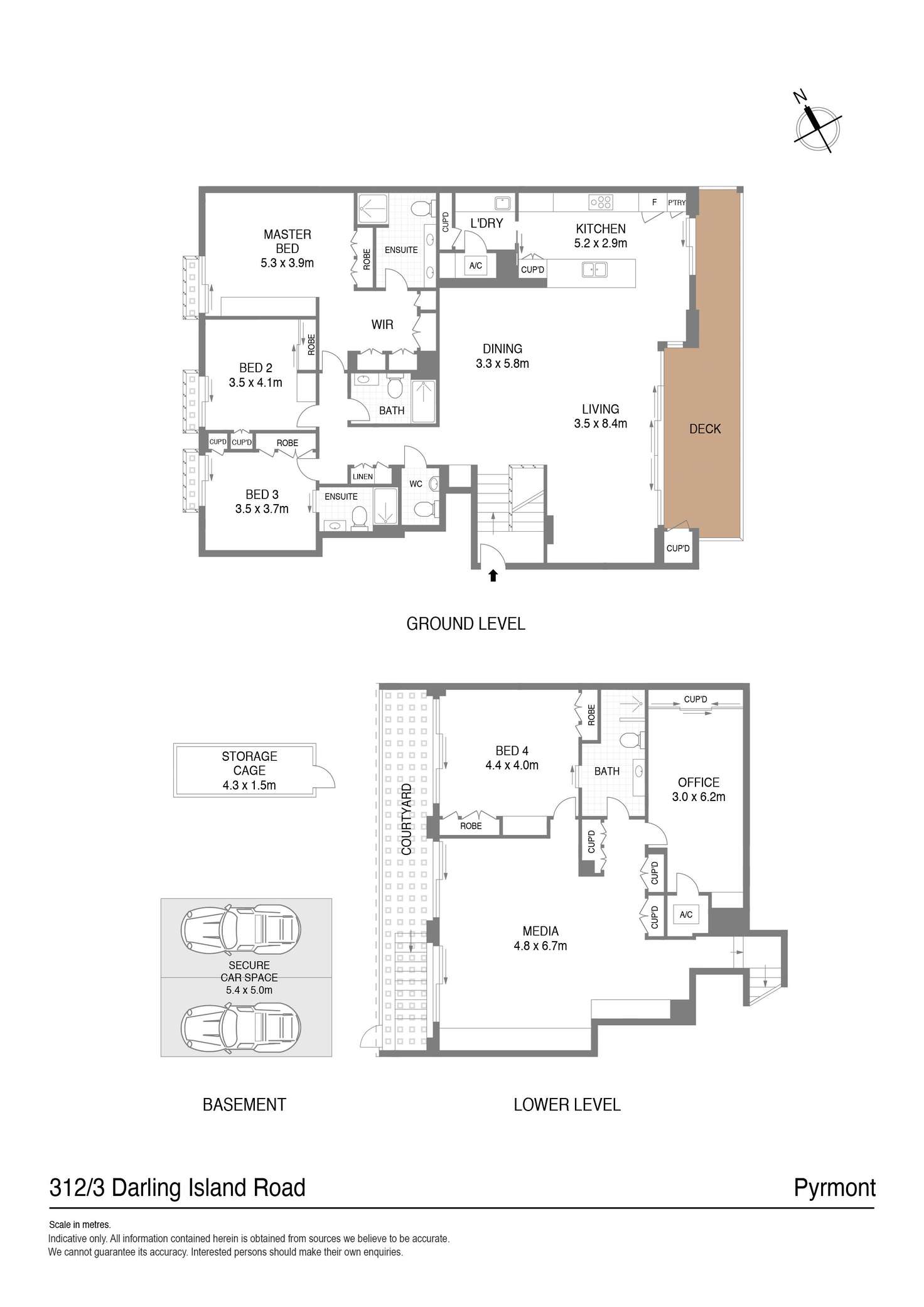 Floorplan of Homely apartment listing, 312/3 Darling Island Road, Pyrmont NSW 2009