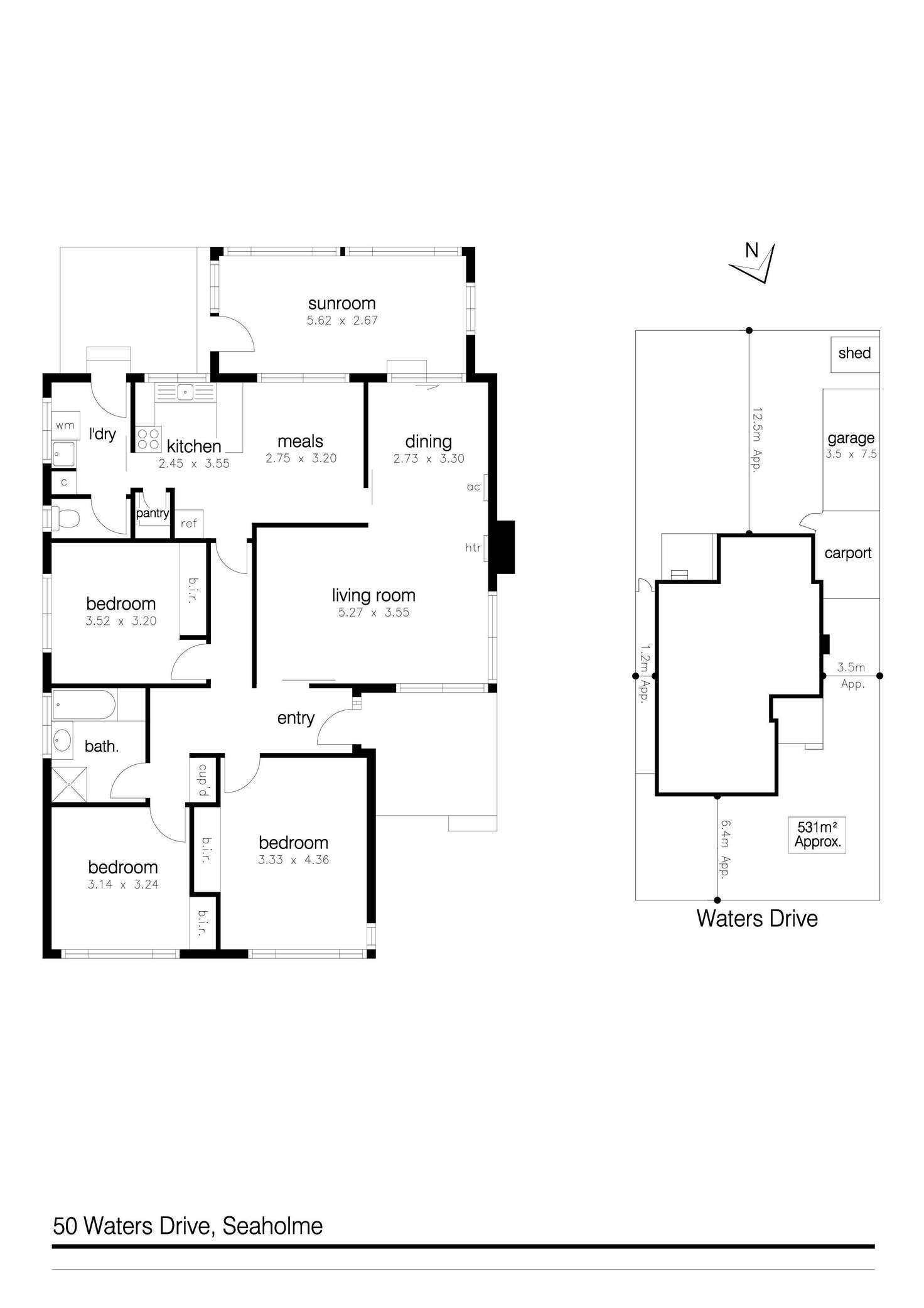 Floorplan of Homely house listing, 50 Waters Drive, Seaholme VIC 3018