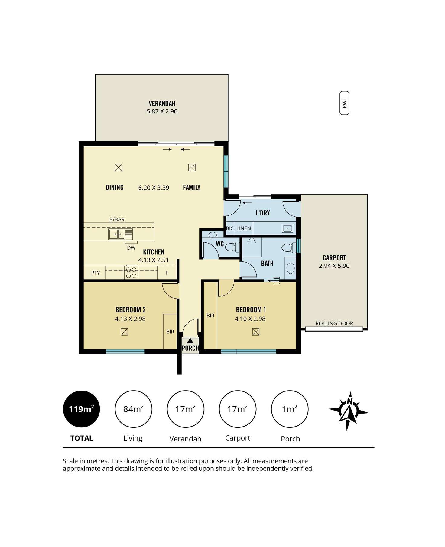 Floorplan of Homely house listing, 45 Allison Street, Ascot Park SA 5043