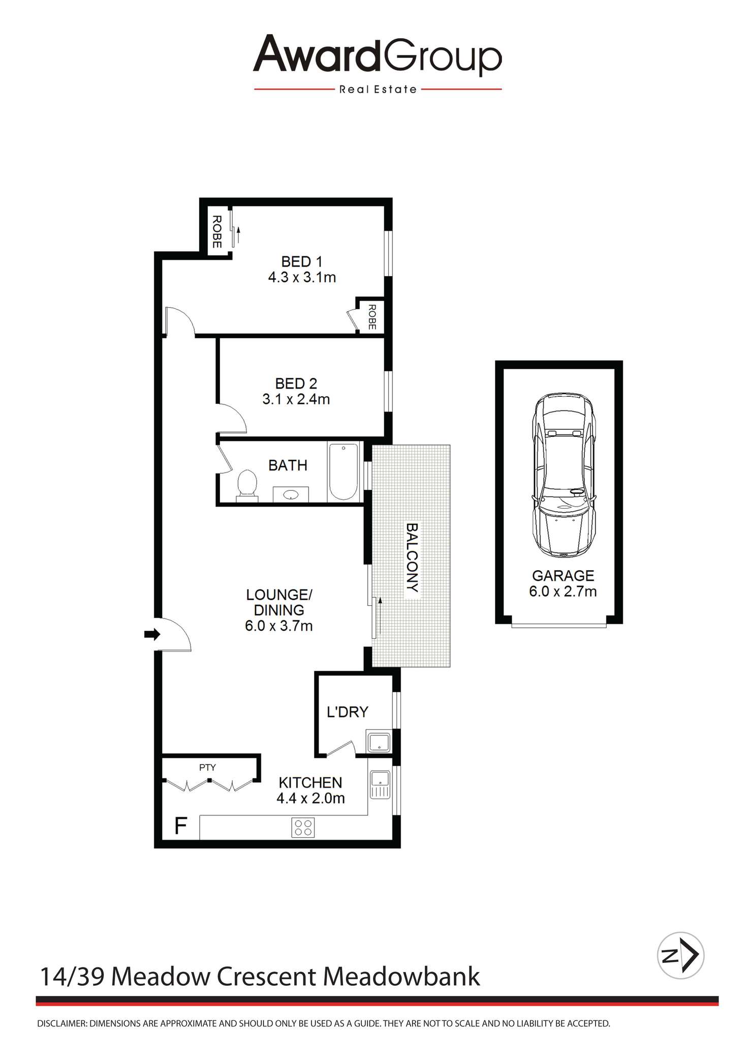 Floorplan of Homely unit listing, 14/39 Meadow Crescent, Meadowbank NSW 2114