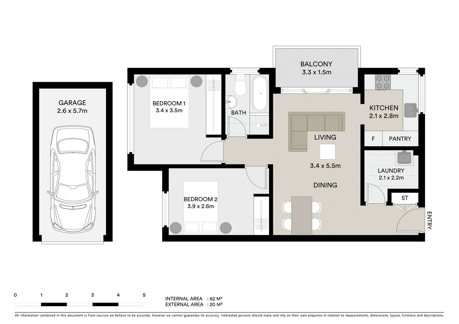 Floorplan of Homely apartment listing, 6/440 Crown Street, West Wollongong NSW 2500