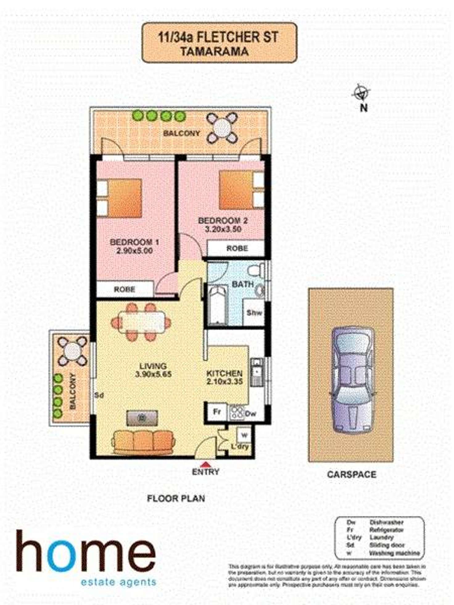 Floorplan of Homely apartment listing, 11/34A Fletcher Street, Tamarama NSW 2026