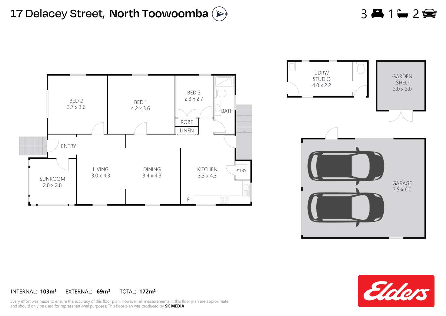 Floorplan of Homely house listing, 17 Delacey Street, North Toowoomba QLD 4350